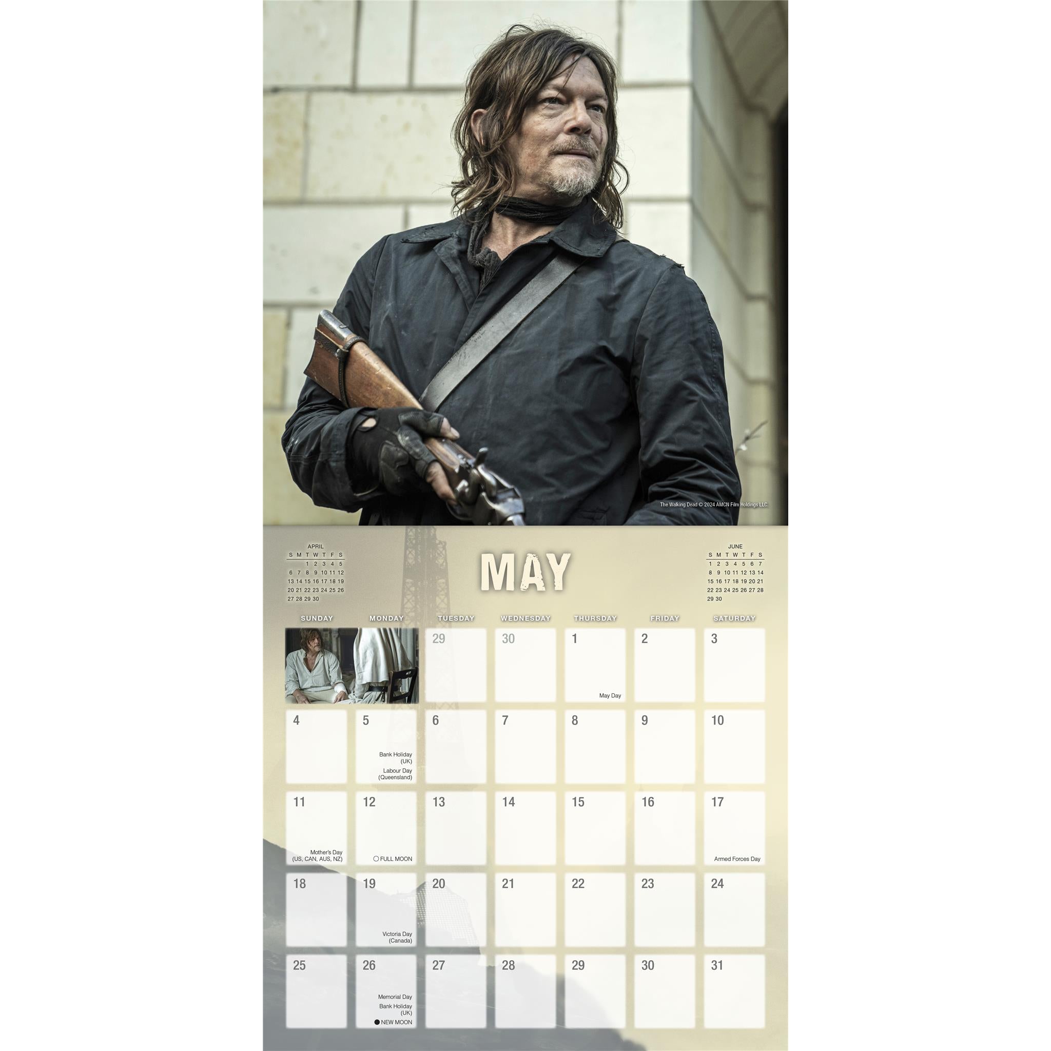 The Walking Dead Daryl Dixon Wall 2025 Calendar