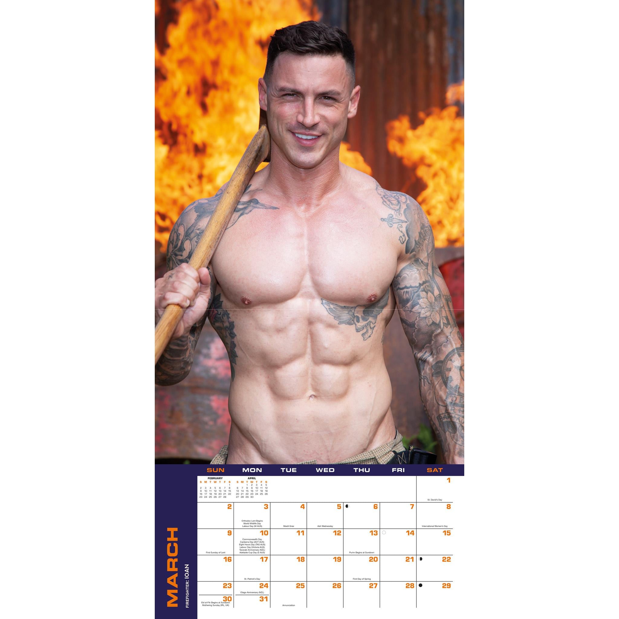 Firefighters Wall 2025 Calendar