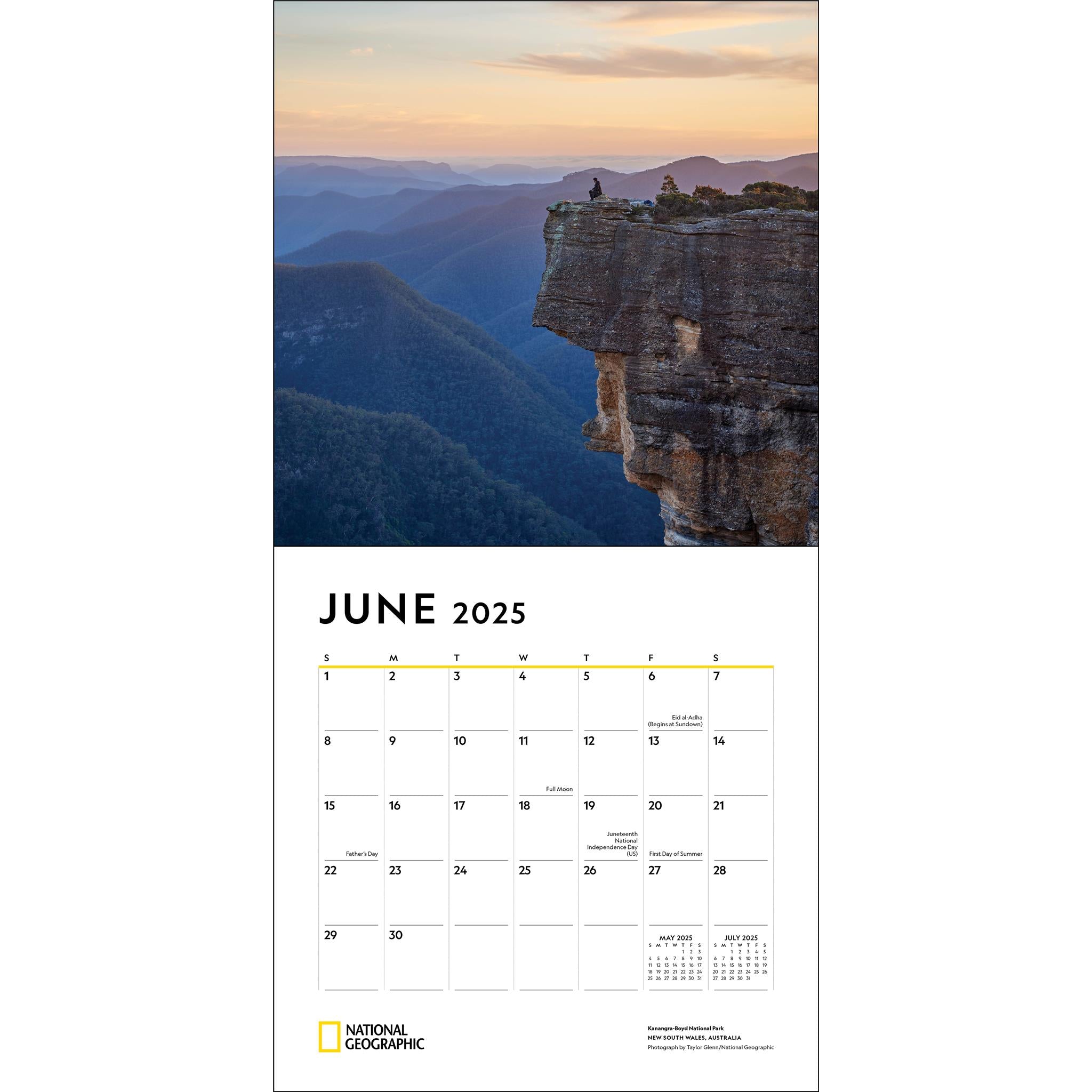 Hikes Of A Lifetime National Geographic Wall 2025 Calendar - Online Exclusive