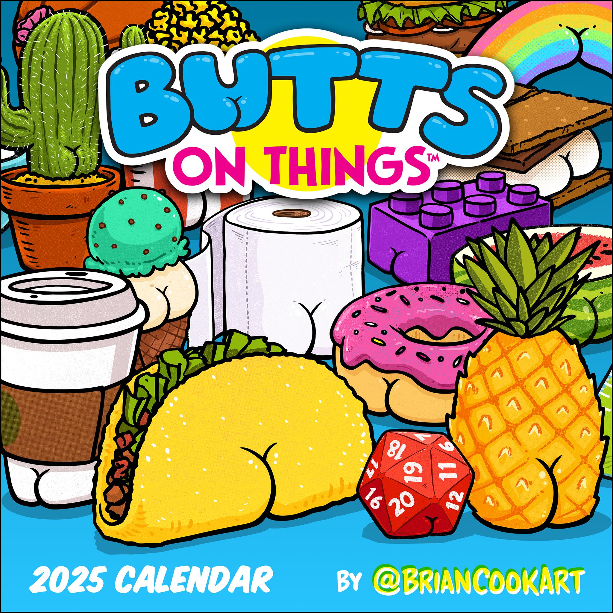 Butts On Things Wall 2025 Calendar - Online Exclusive