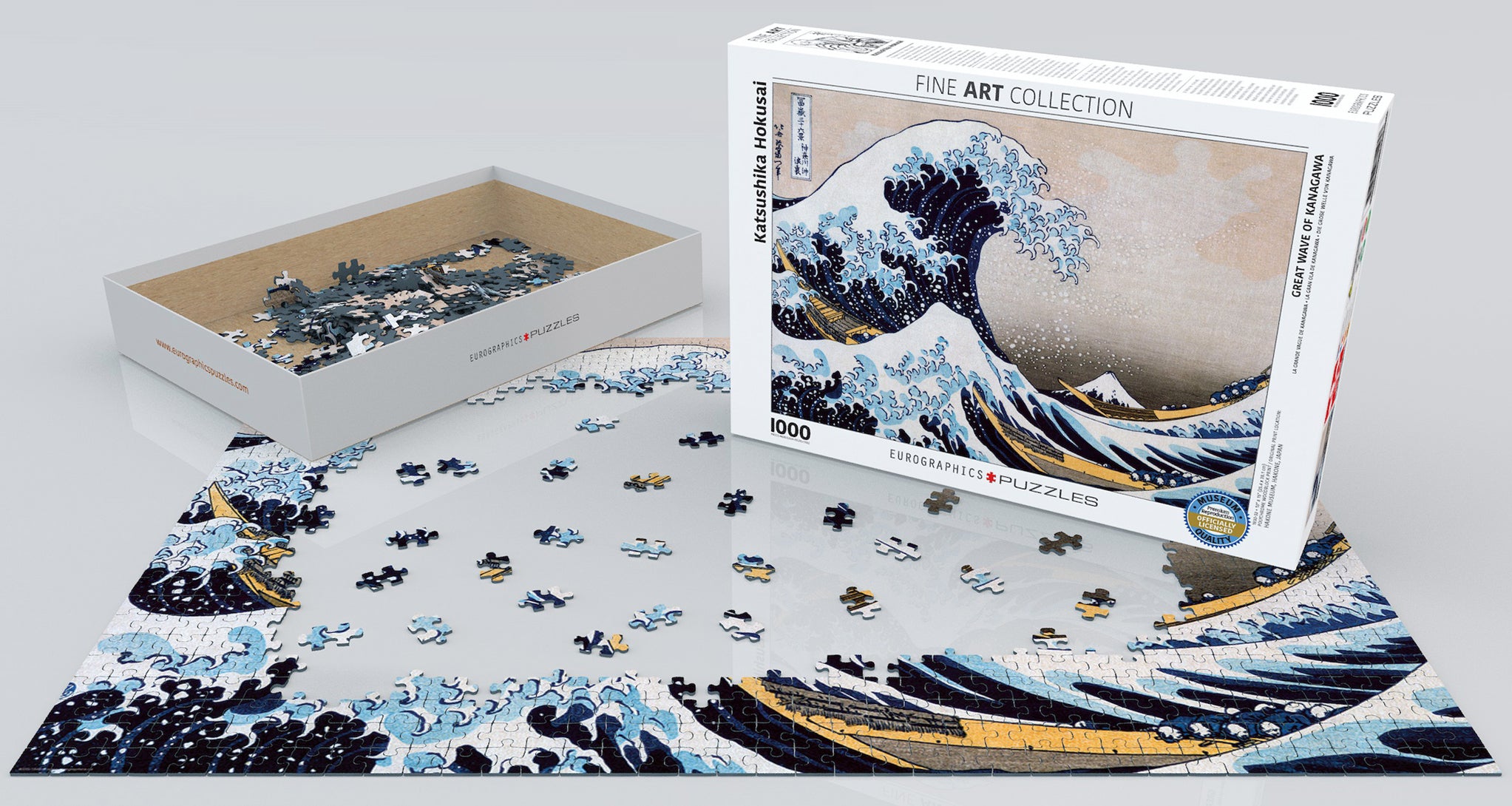 3D Great Wave of Kanagawa by Katsushika Hokusai 300 Piece Puzzle - Online Exclusive