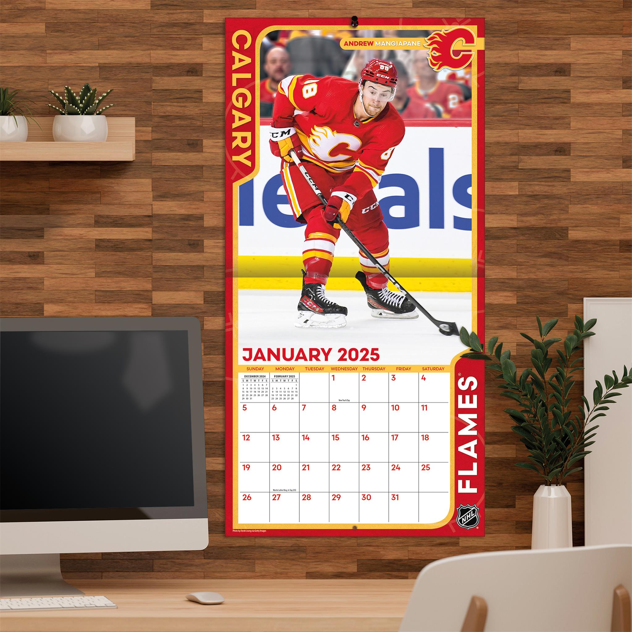 NHL Calgary Flames Wall 2025 Calendar - Online Exclusive