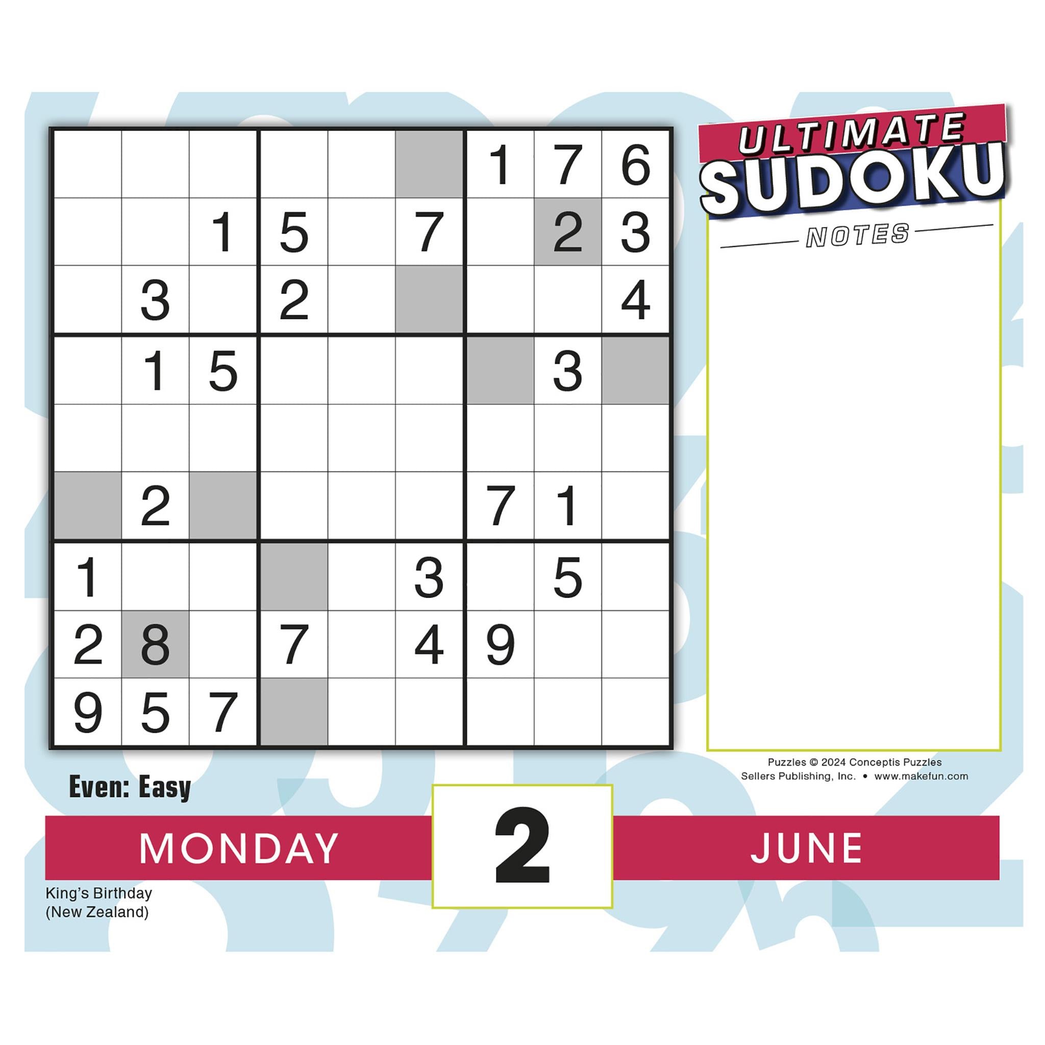 Sudoku Ultimate Box 2025 Calendar