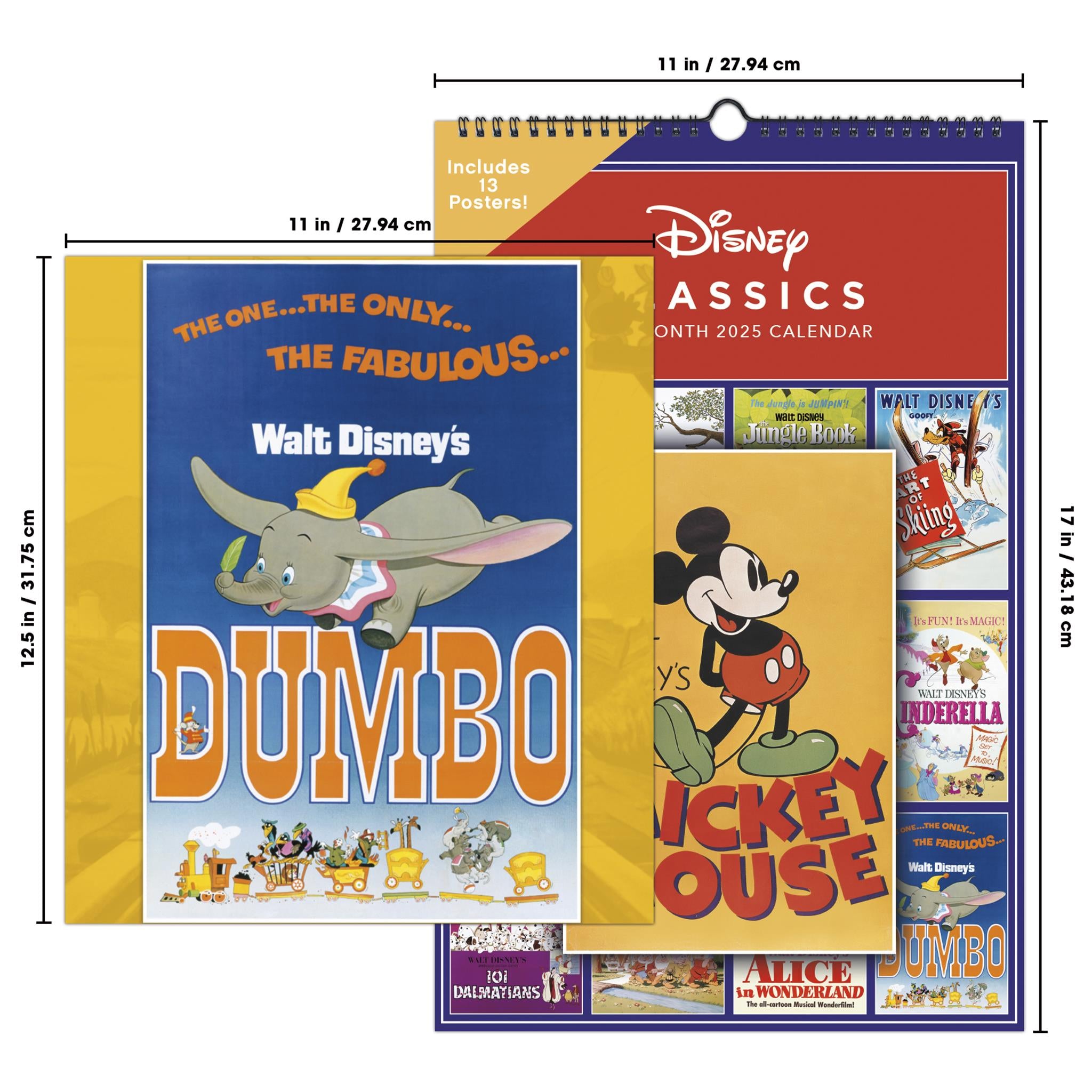 Disney Classics Poster 2025 Calendar