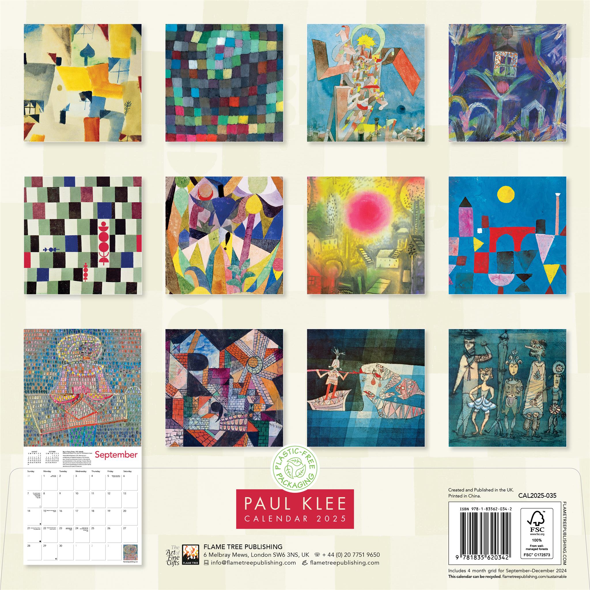 Paul Klee Wall 2025 Calendar - Online Exclusive