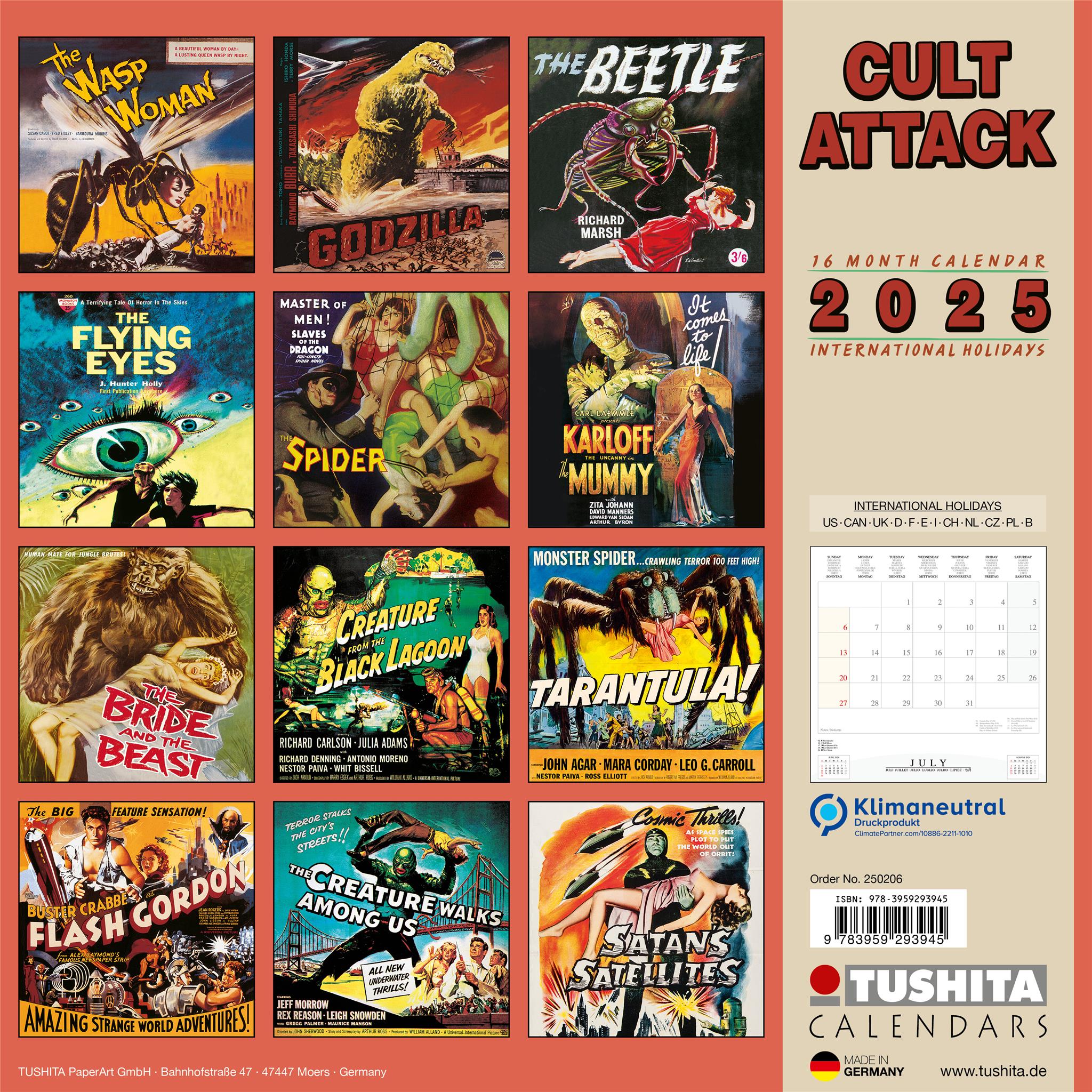 Cult Attack Wall 2025 Calendar - Online Exclusive