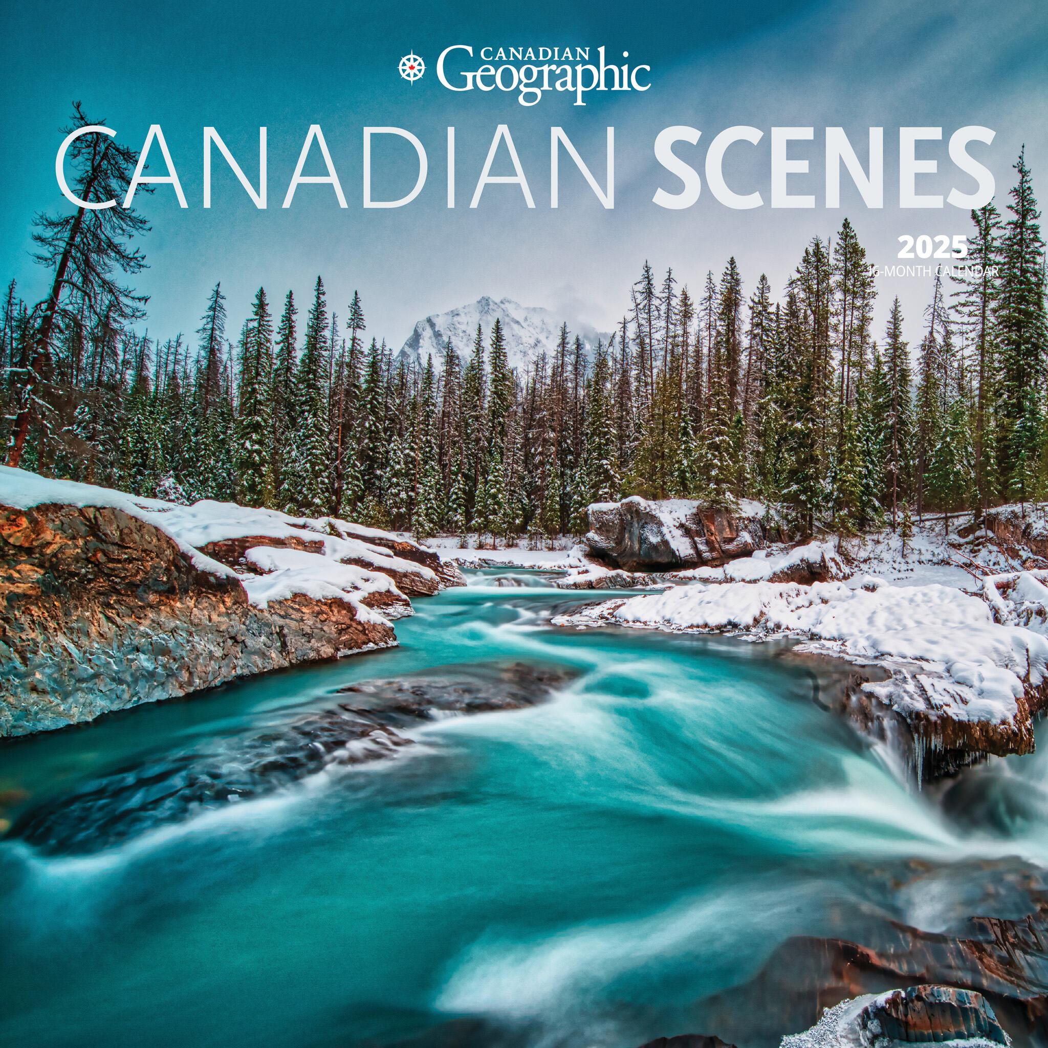 Canadian Scenes Canadian Geographic Wall 2025 Calendar