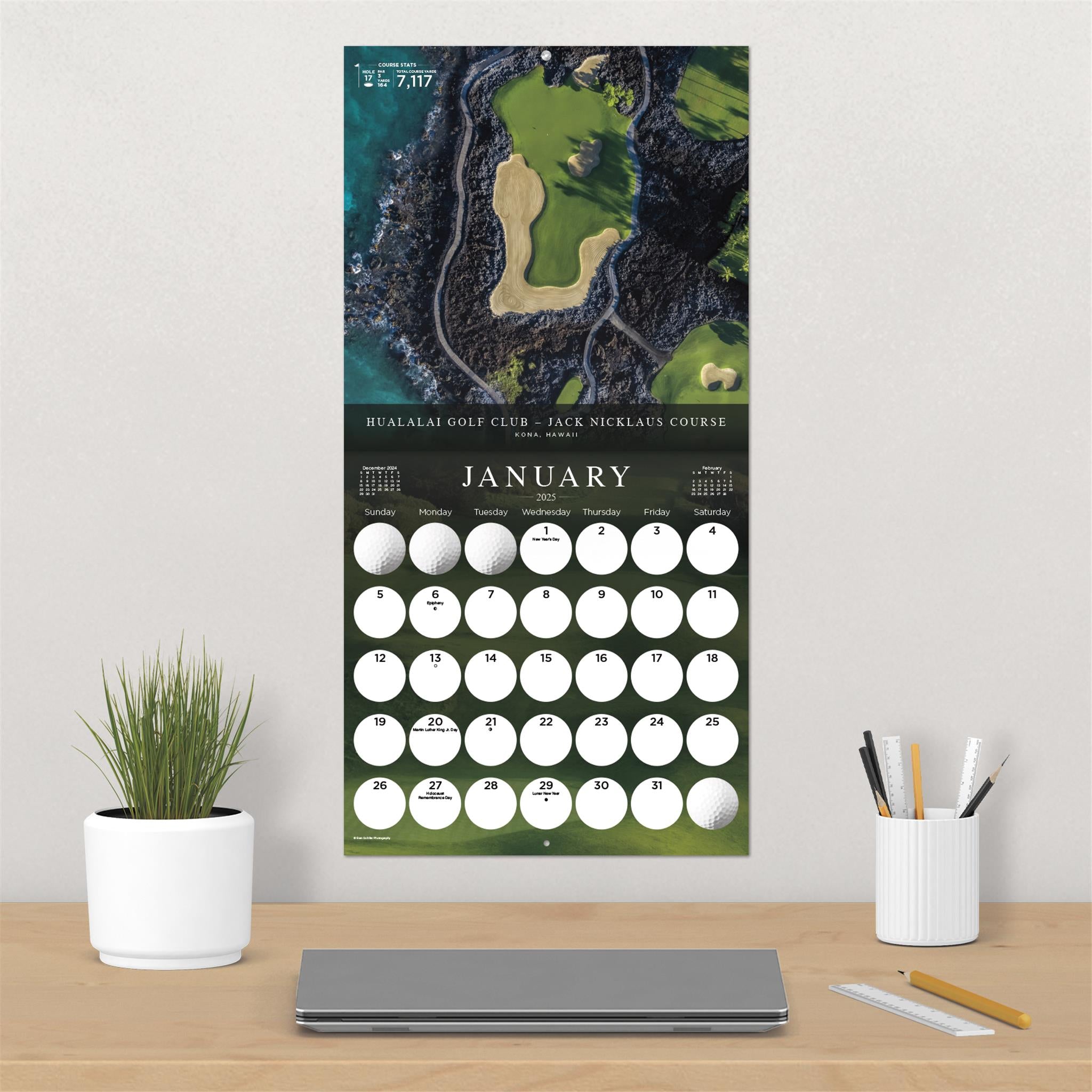 Sports Illustrated Golf Courses Exclusive with Print Wall 2025 Calendar