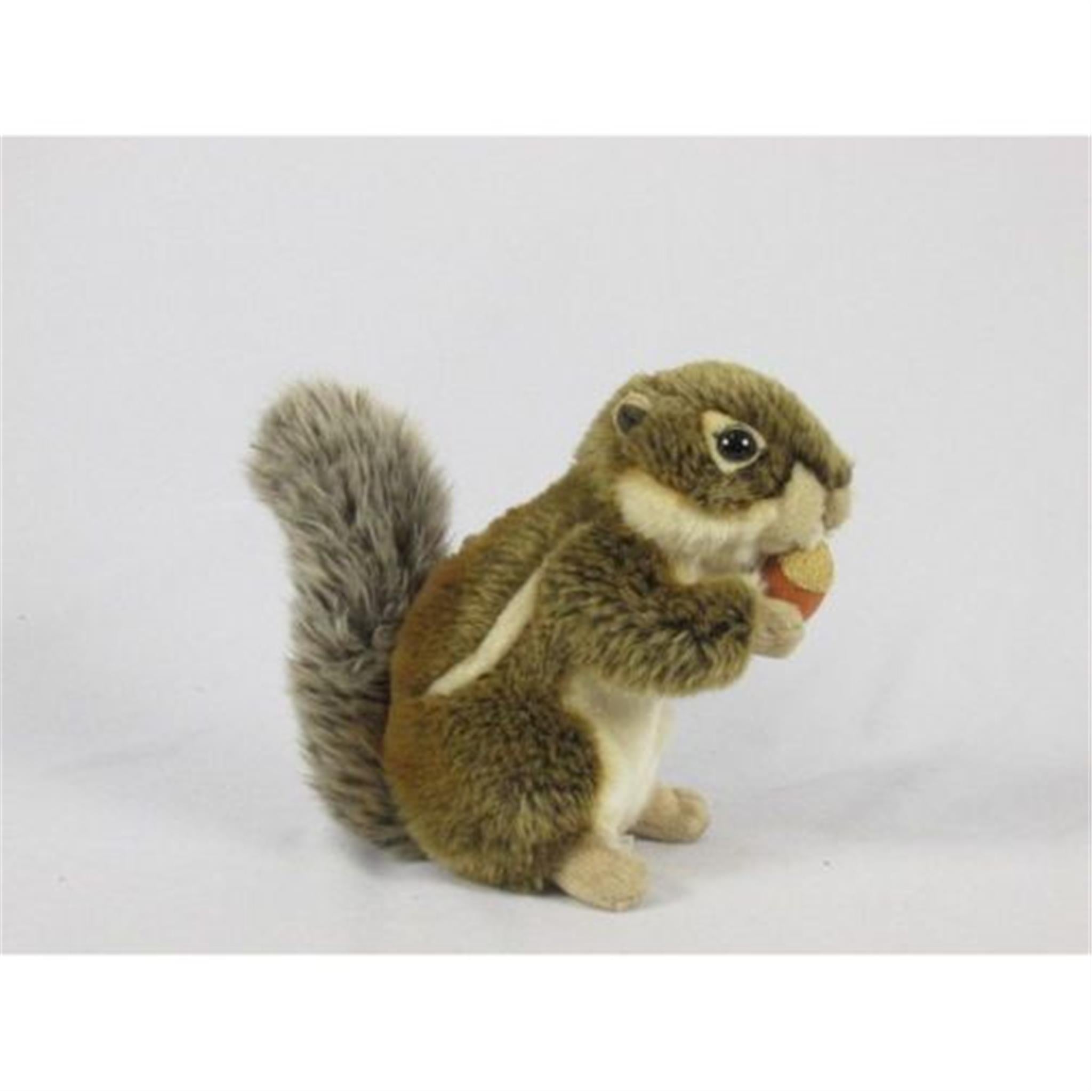 Lifelike Standing Brown Squirrel Plush 7in