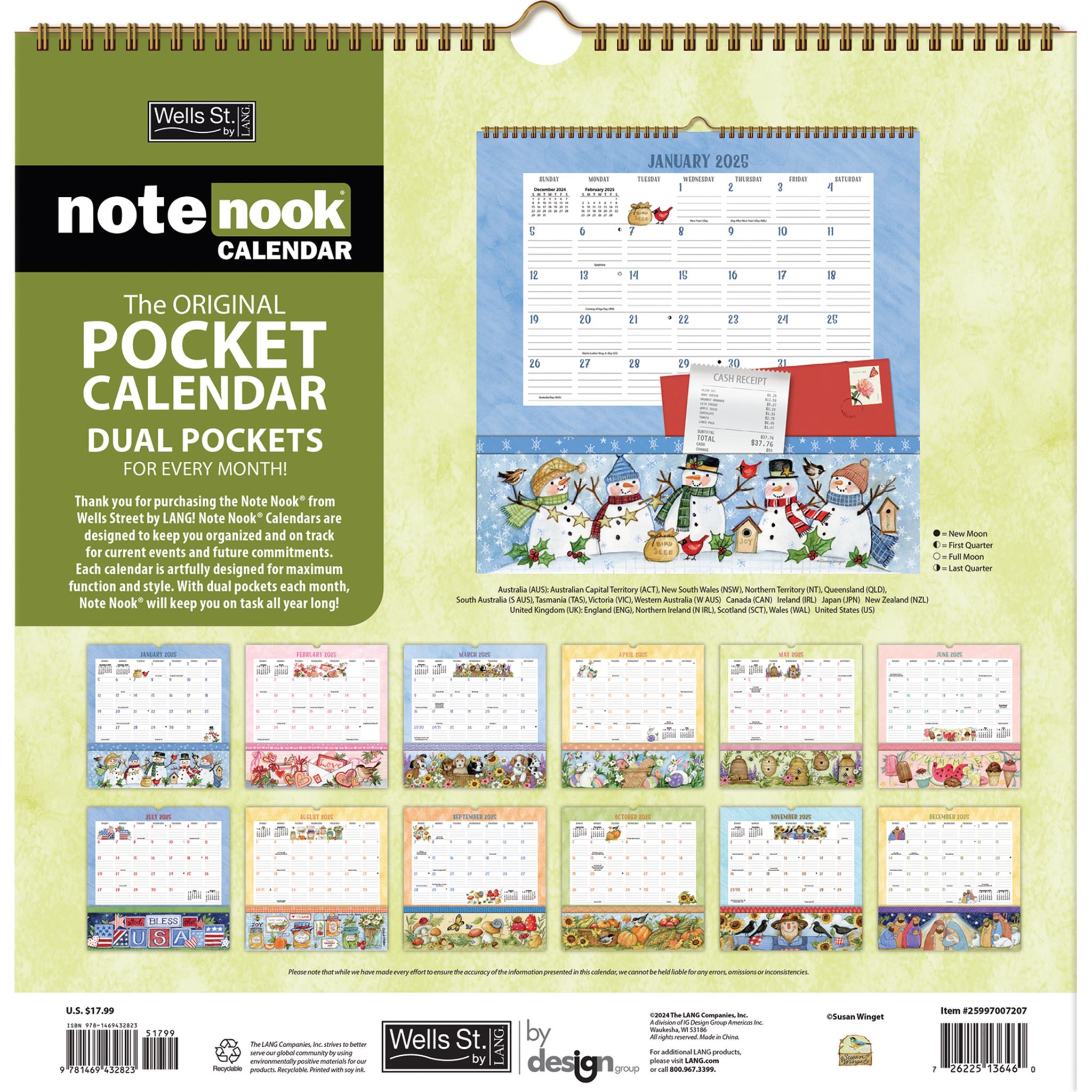 Folk Song Note Nook Wall 2025 Calendar - Online Exclusive