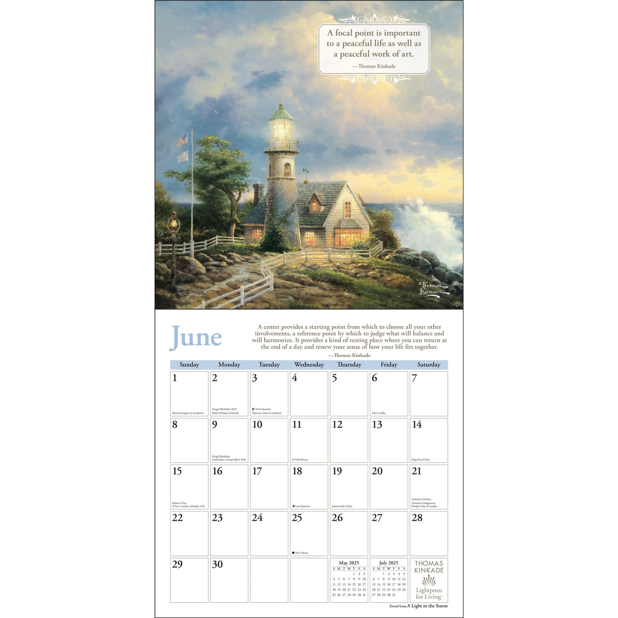 Kinkade Lightposts For Living Wall 2025 Calendar