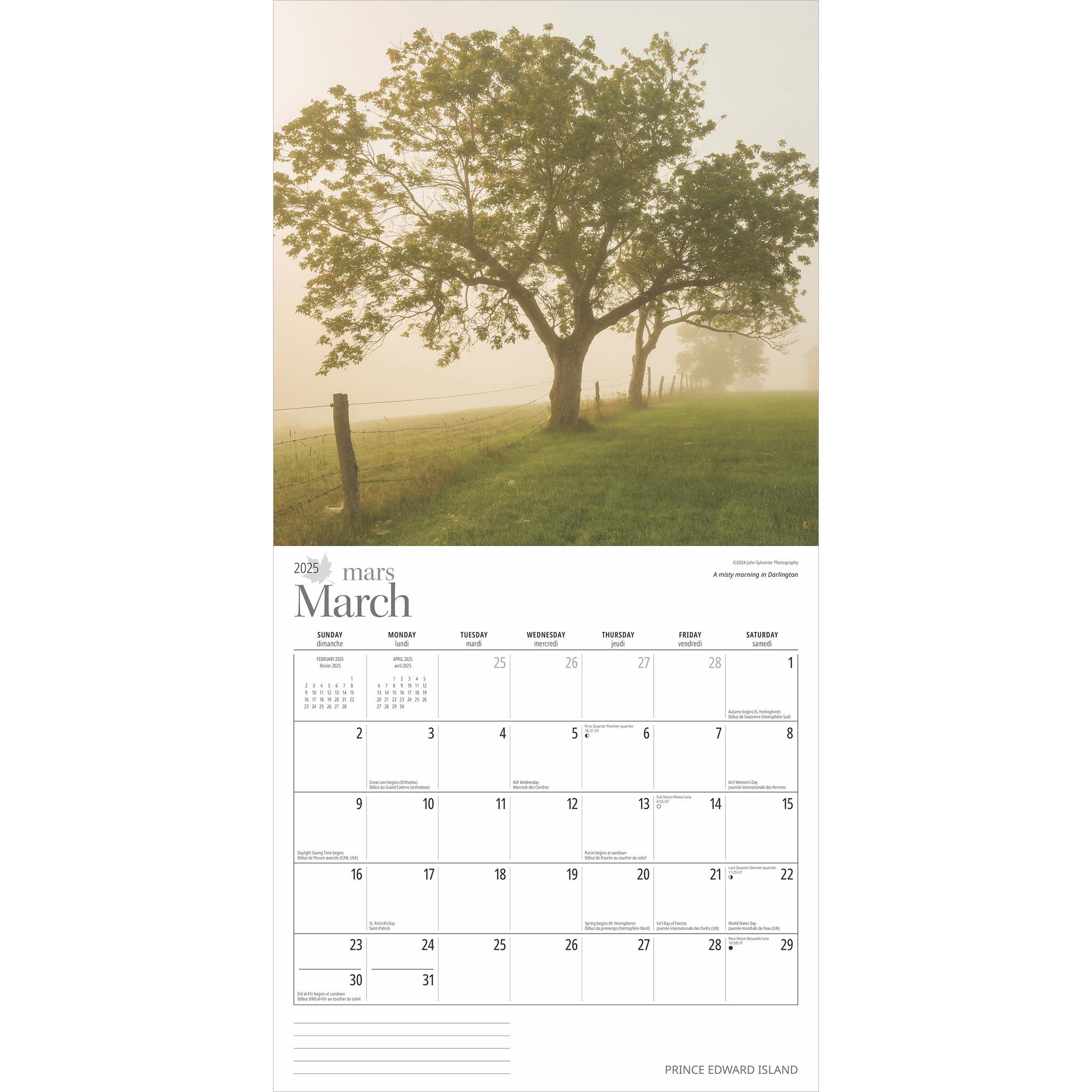 Prince Edward Island Wall 2025 Calendar - Online Exclusive