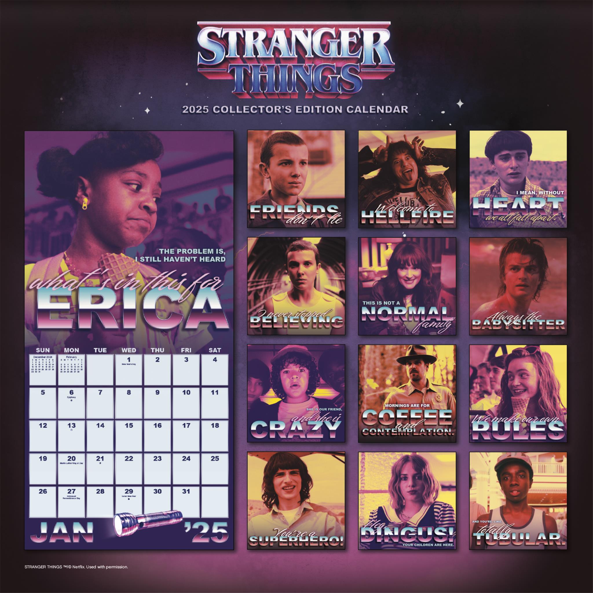 Stranger Things Collectors Edition Wall 2025 Calendar - Online Exclusive