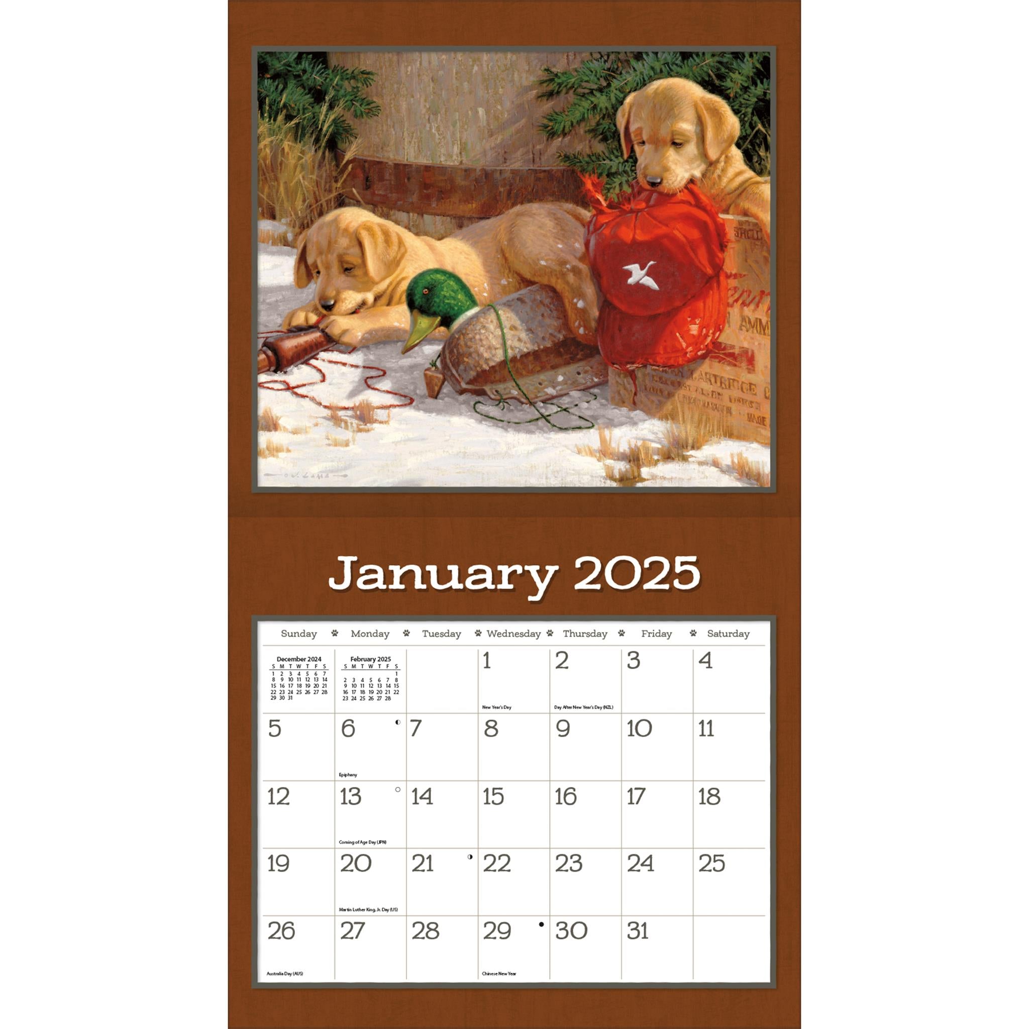 Puppy Wall 2025 Calendar - Online Exclusive