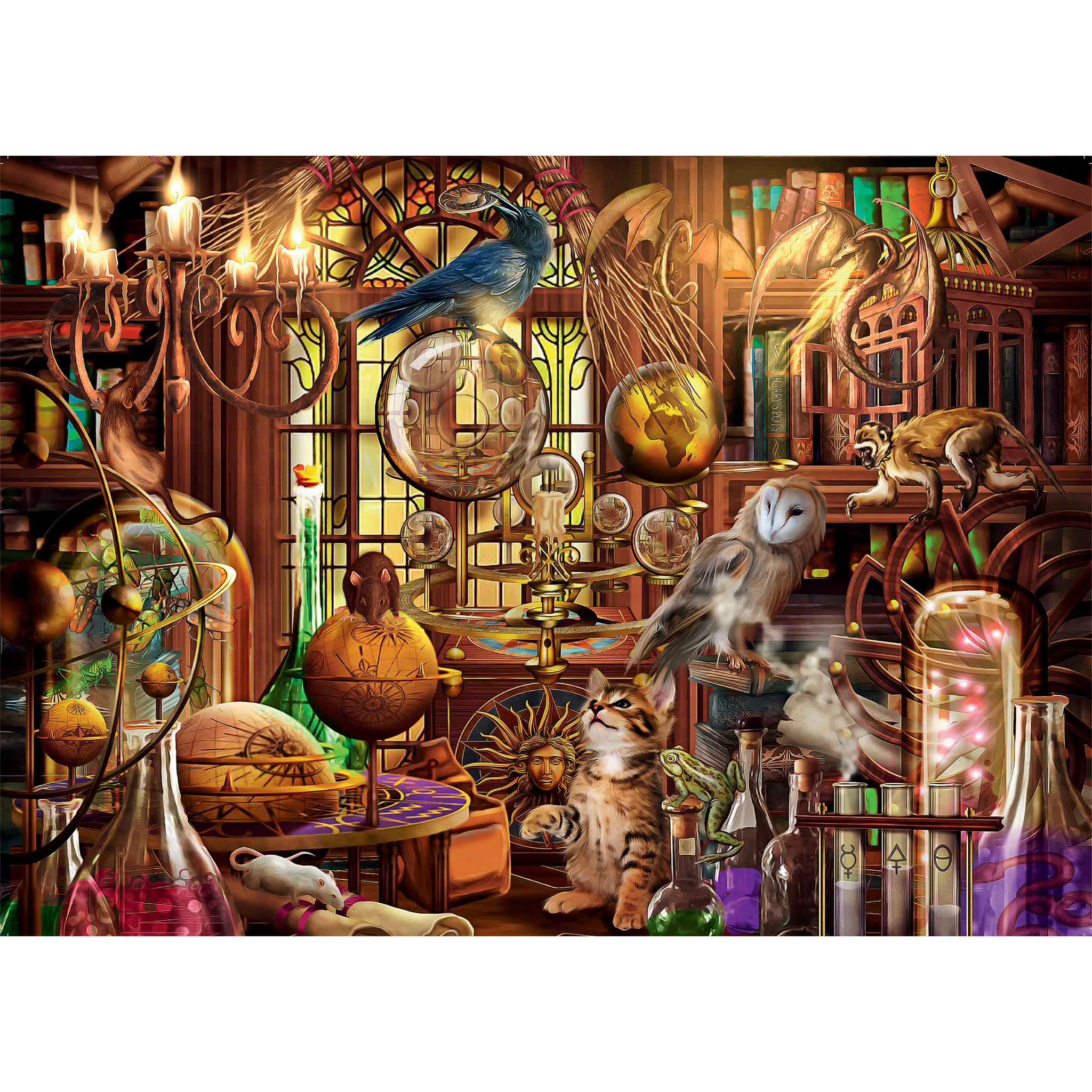 Merlins Laboratory Steampunk 1000 Piece Puzzle