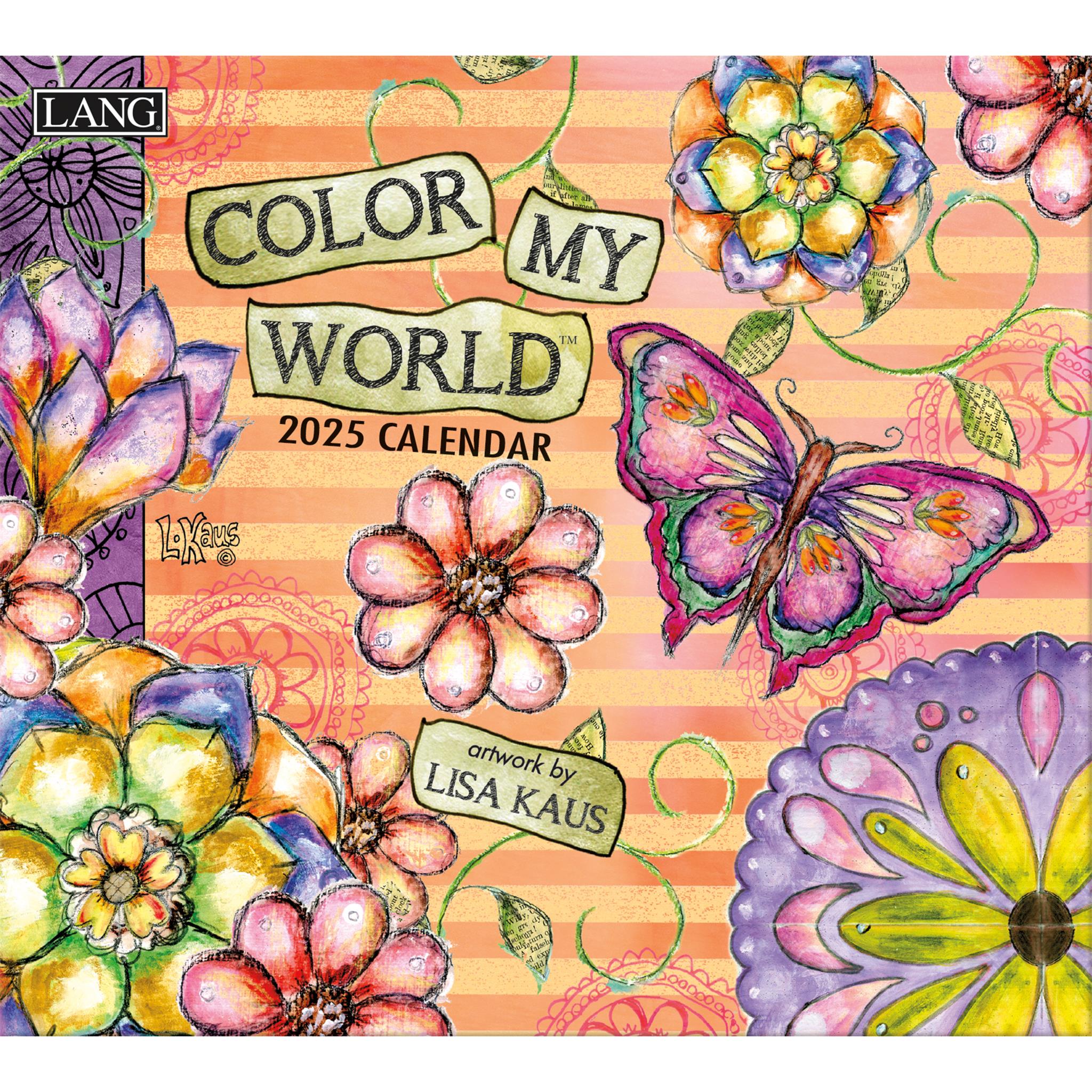 Color My World Wall 2025 Calendar