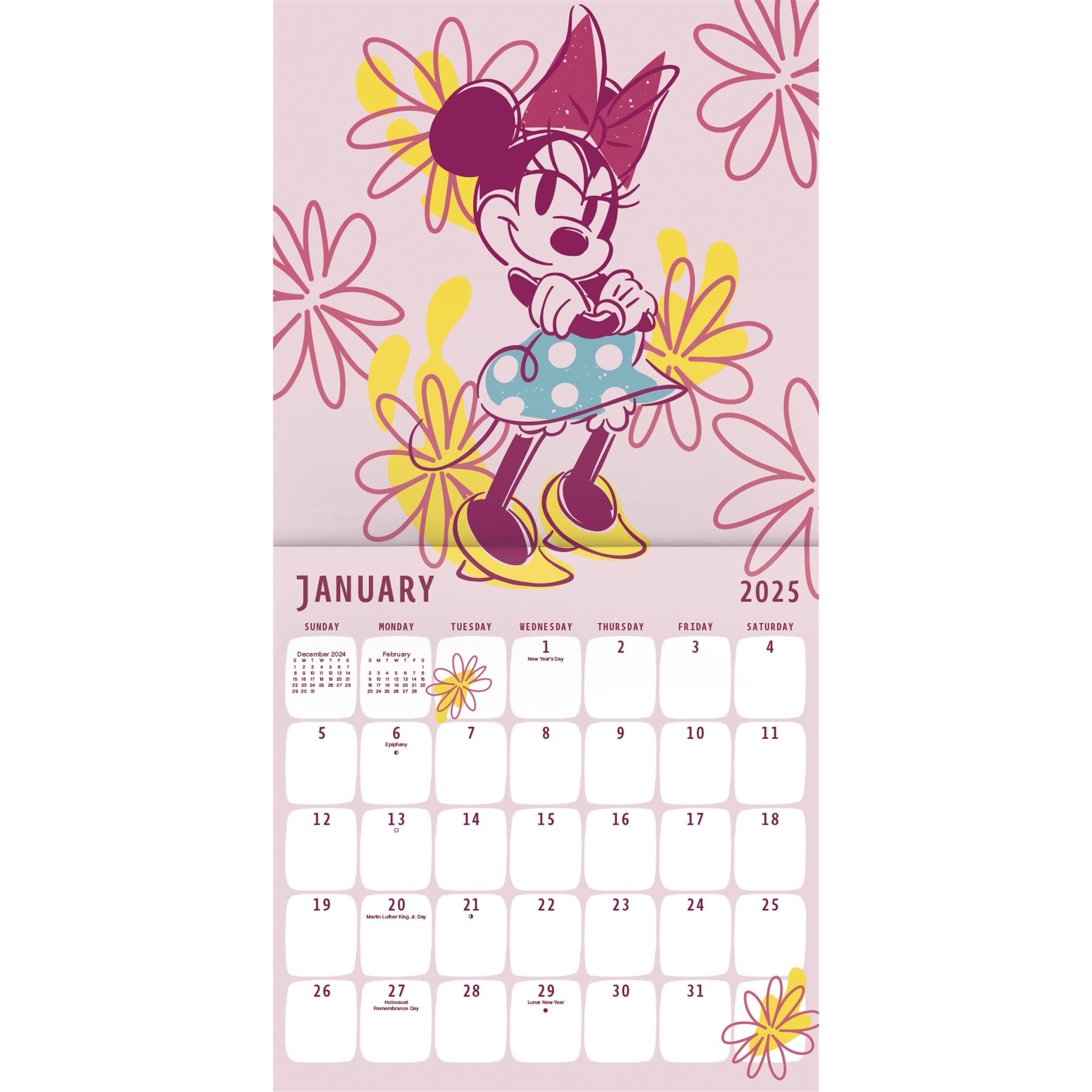 Minnie Mouse Wall 2025 Calendar - Online Exclusive