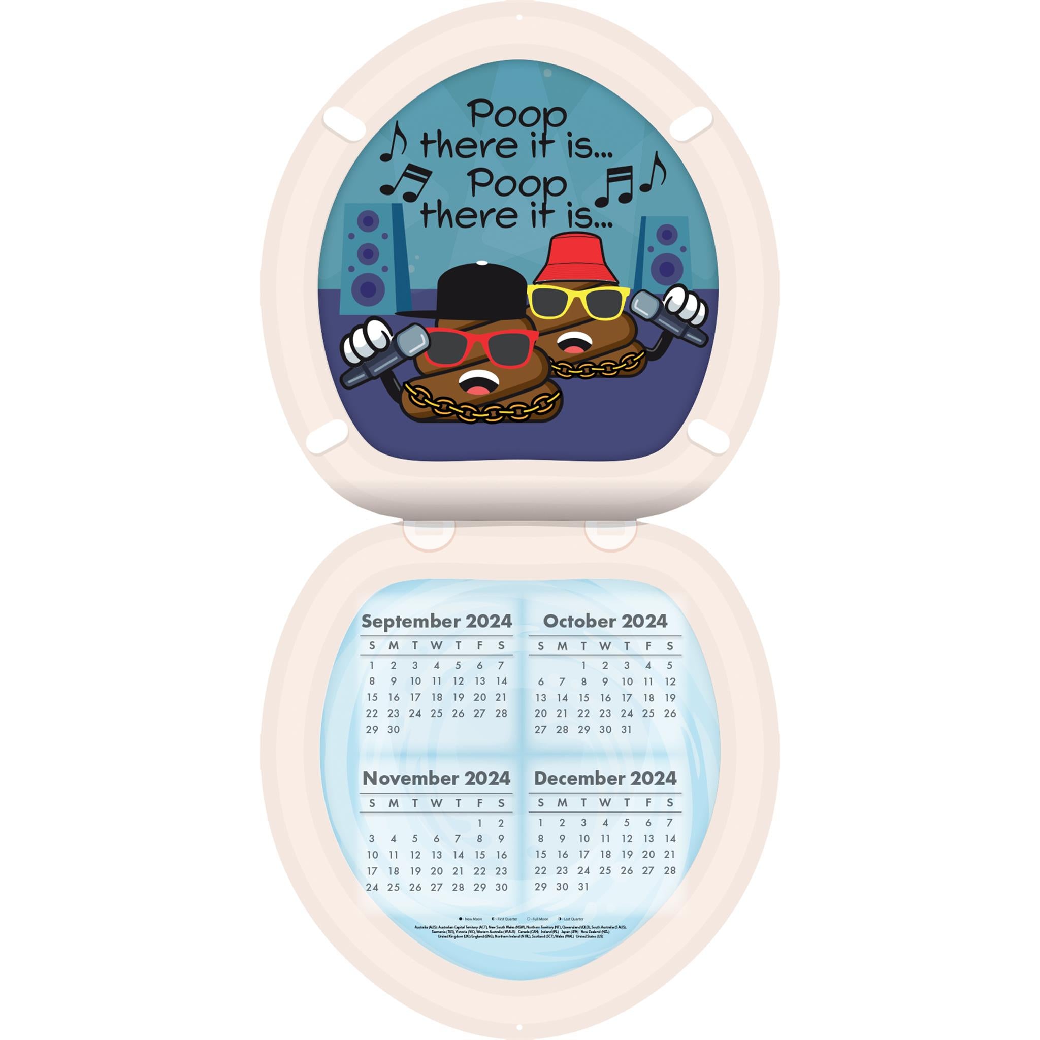 Poo Happens Die Cut Wall 2025 Calendar