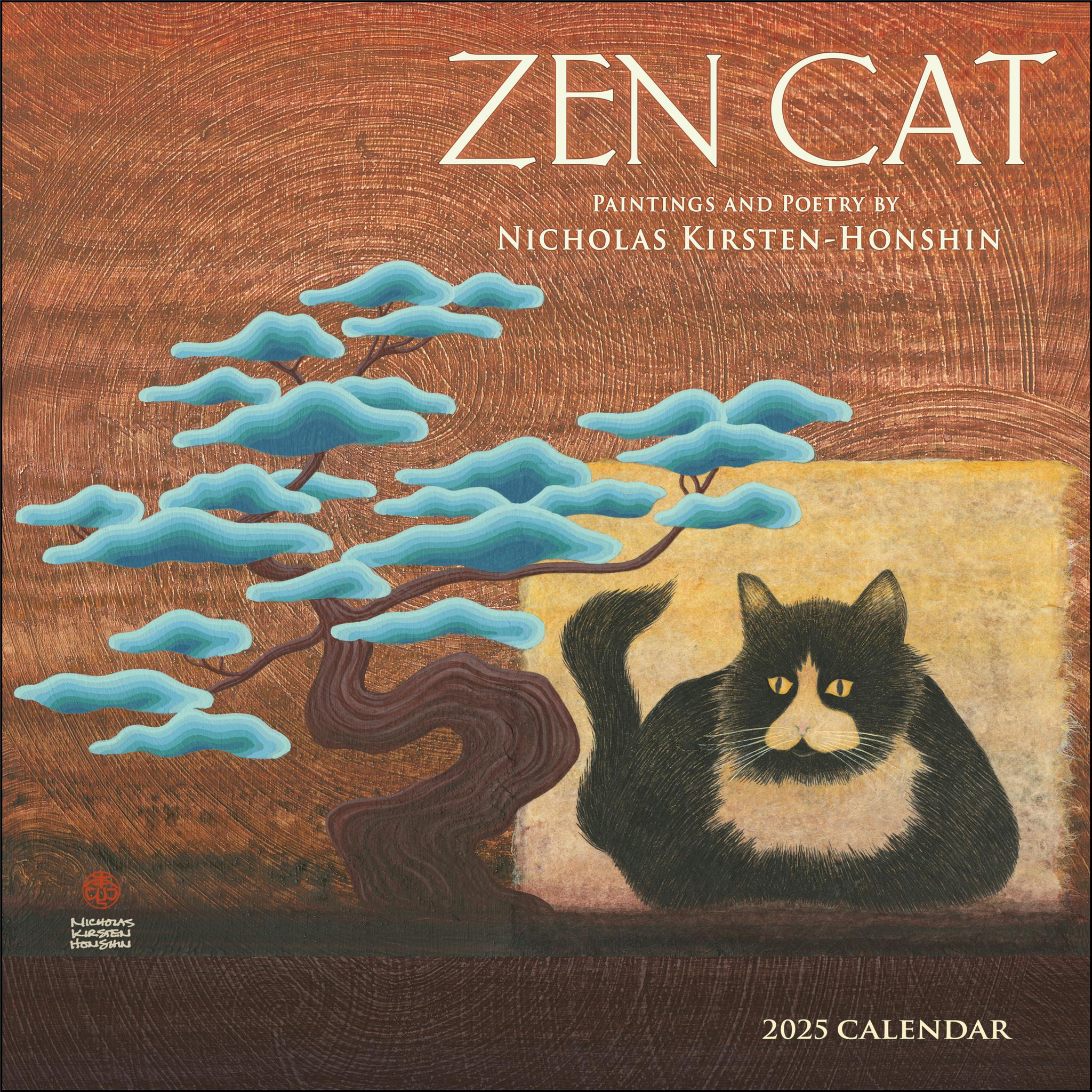 Zen Cat Wall 2025 Calendar - Online Exclusive