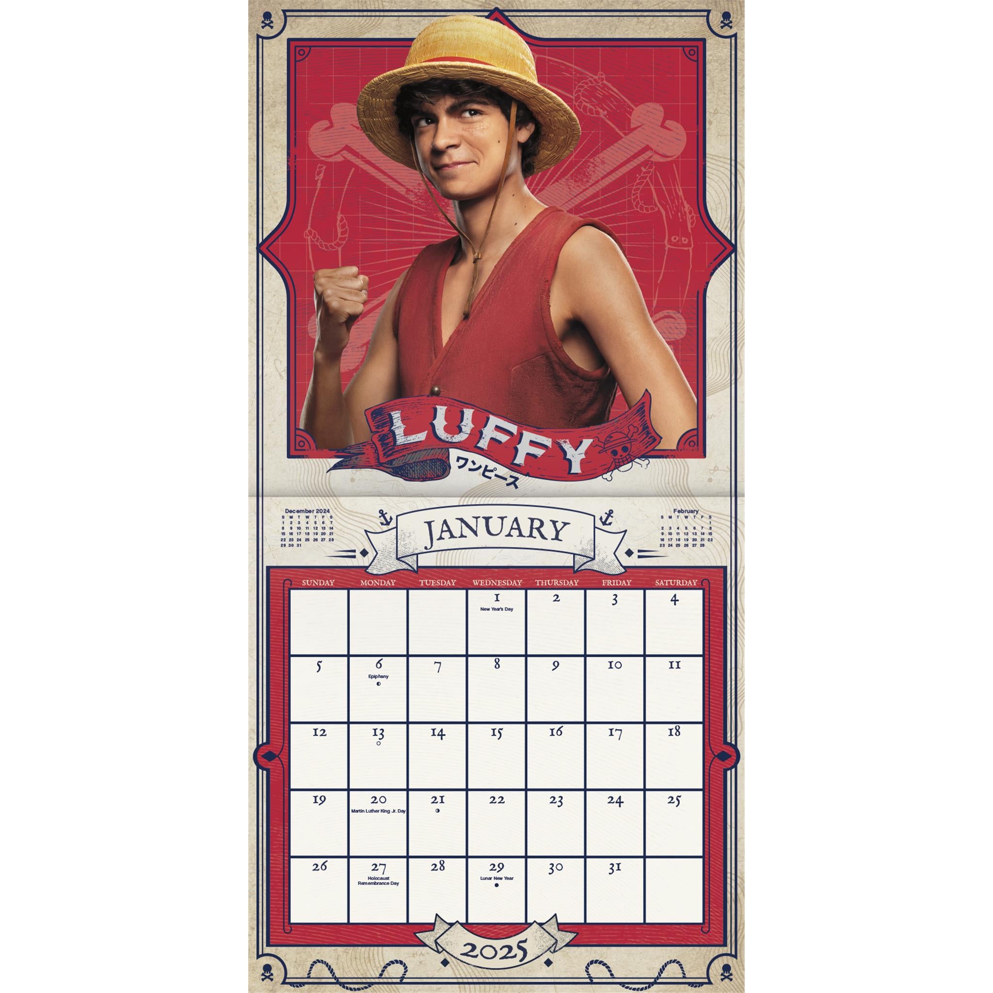 One Piece Live Action Tv Season 1 Wall 2025 Calendar - Online Exclusive