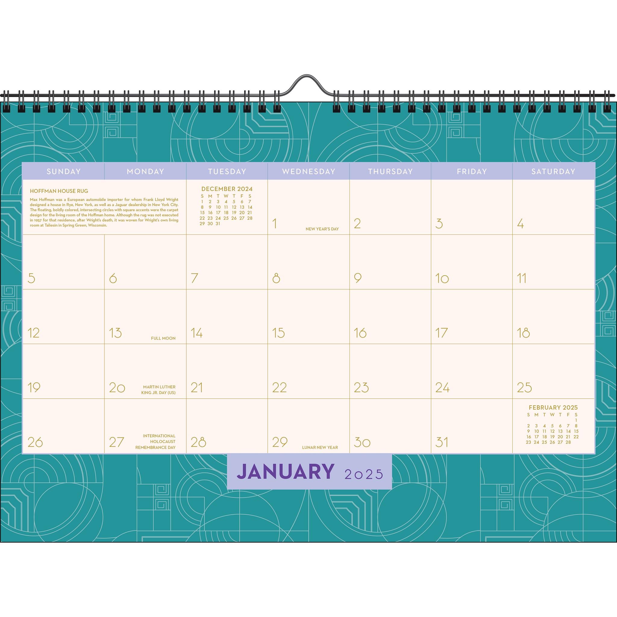 Frank Lloyd Wright Wall 2025 Calendar