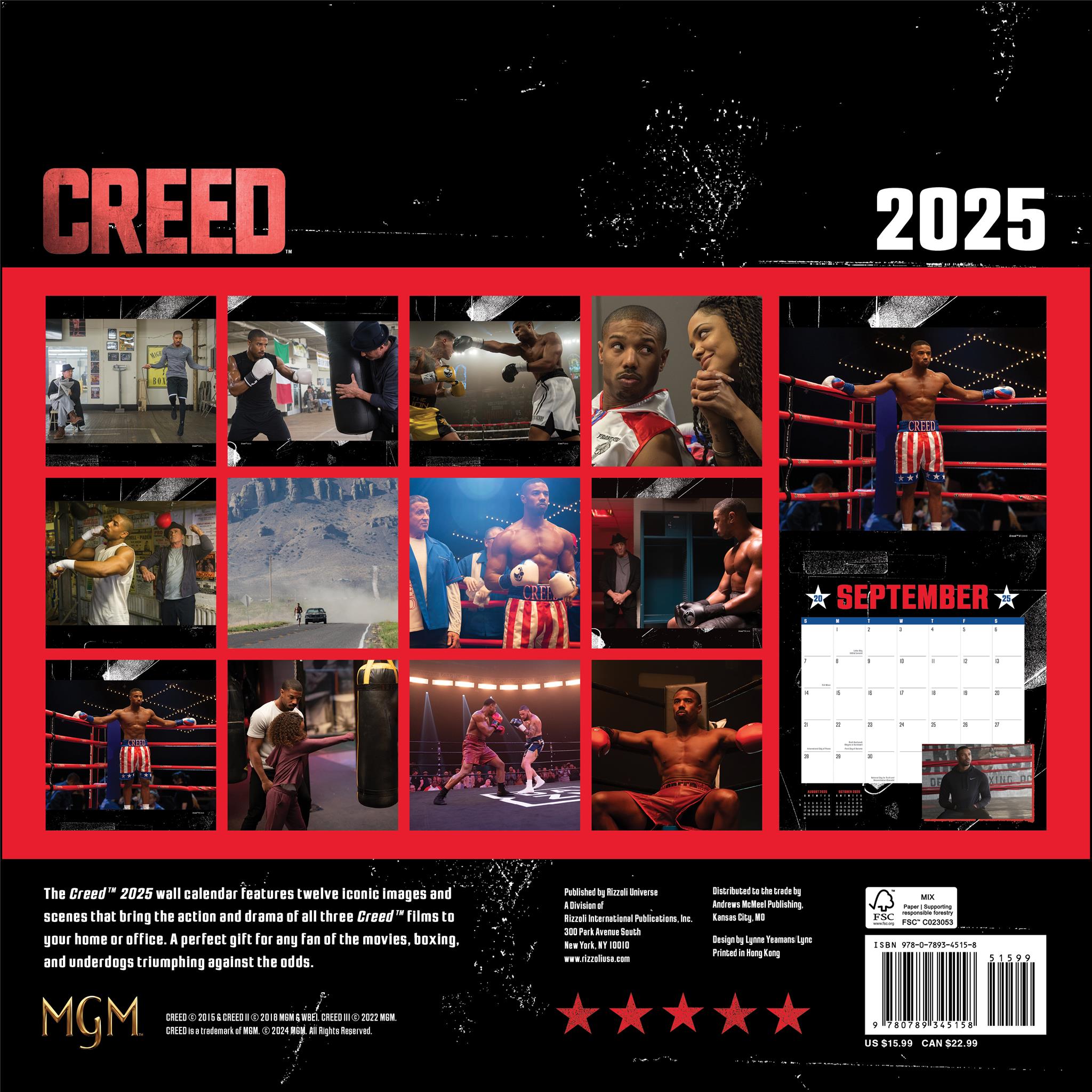 Creed Wall 2025 Calendar - Online Exclusive