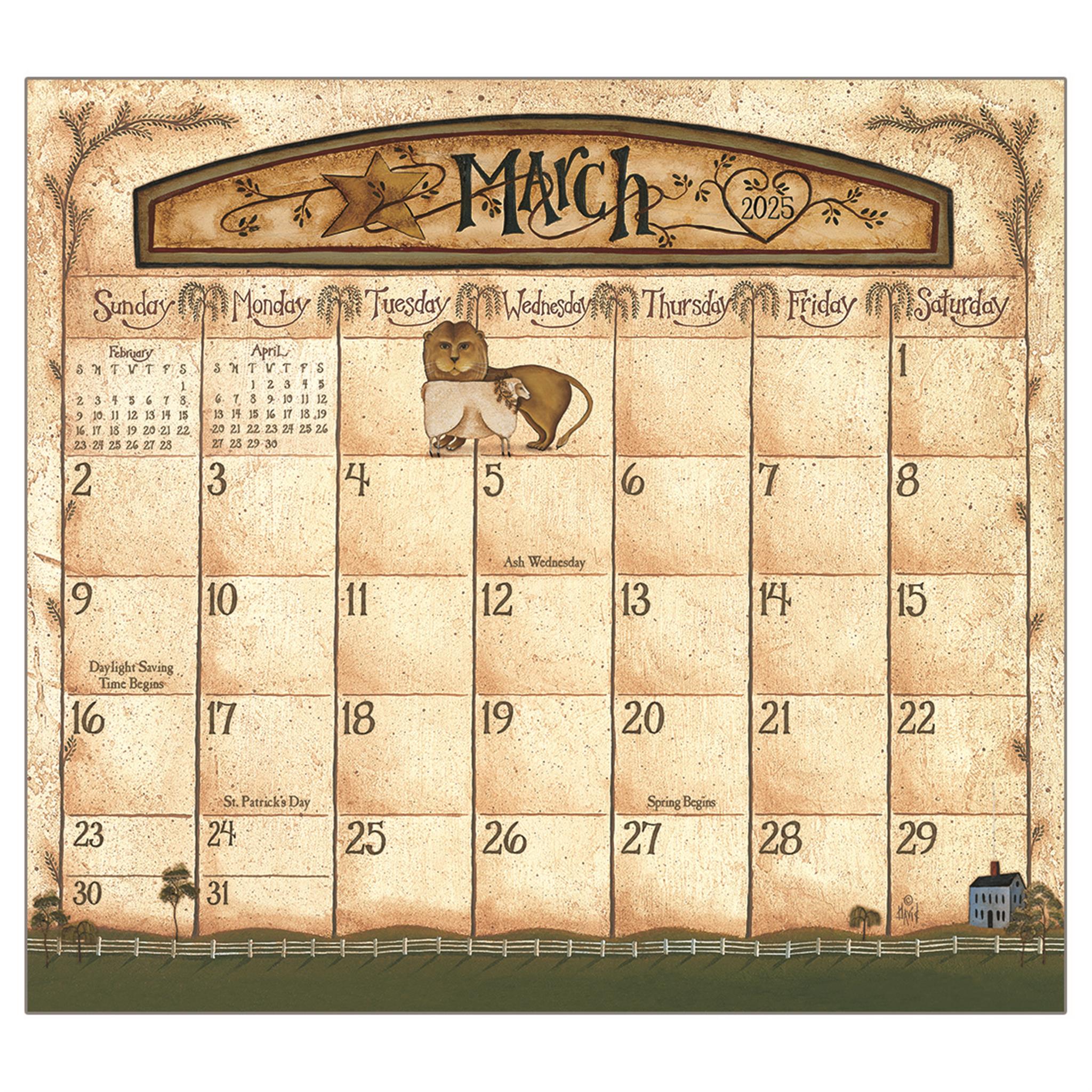 Folk Art By David Magnetic Mini 2025 Calendar - Online Exclusive