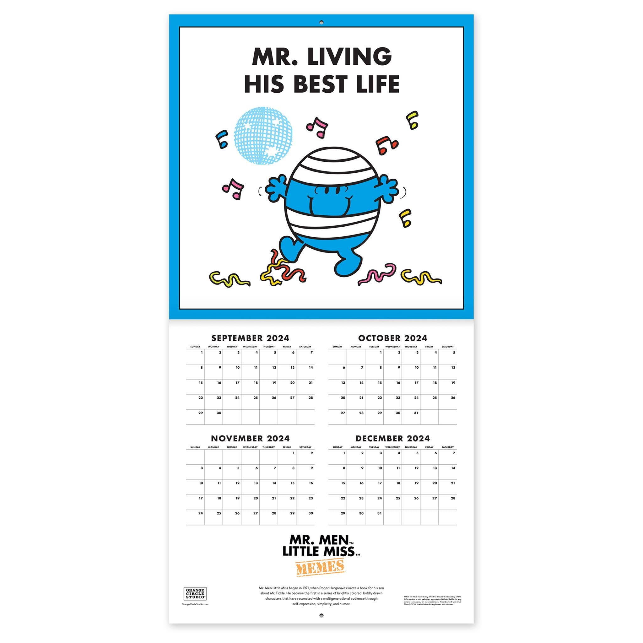 Mr Men Little Miss Wall 2025 Calendar - Online Exclusive