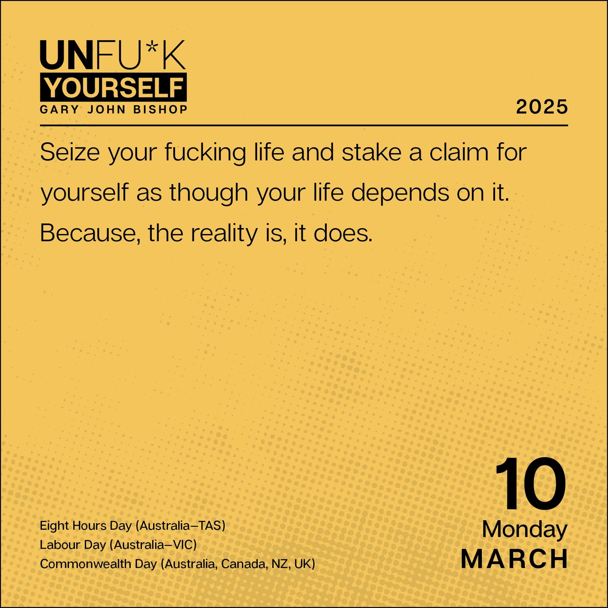 Unfuck Yourself Box 2025 Calendar