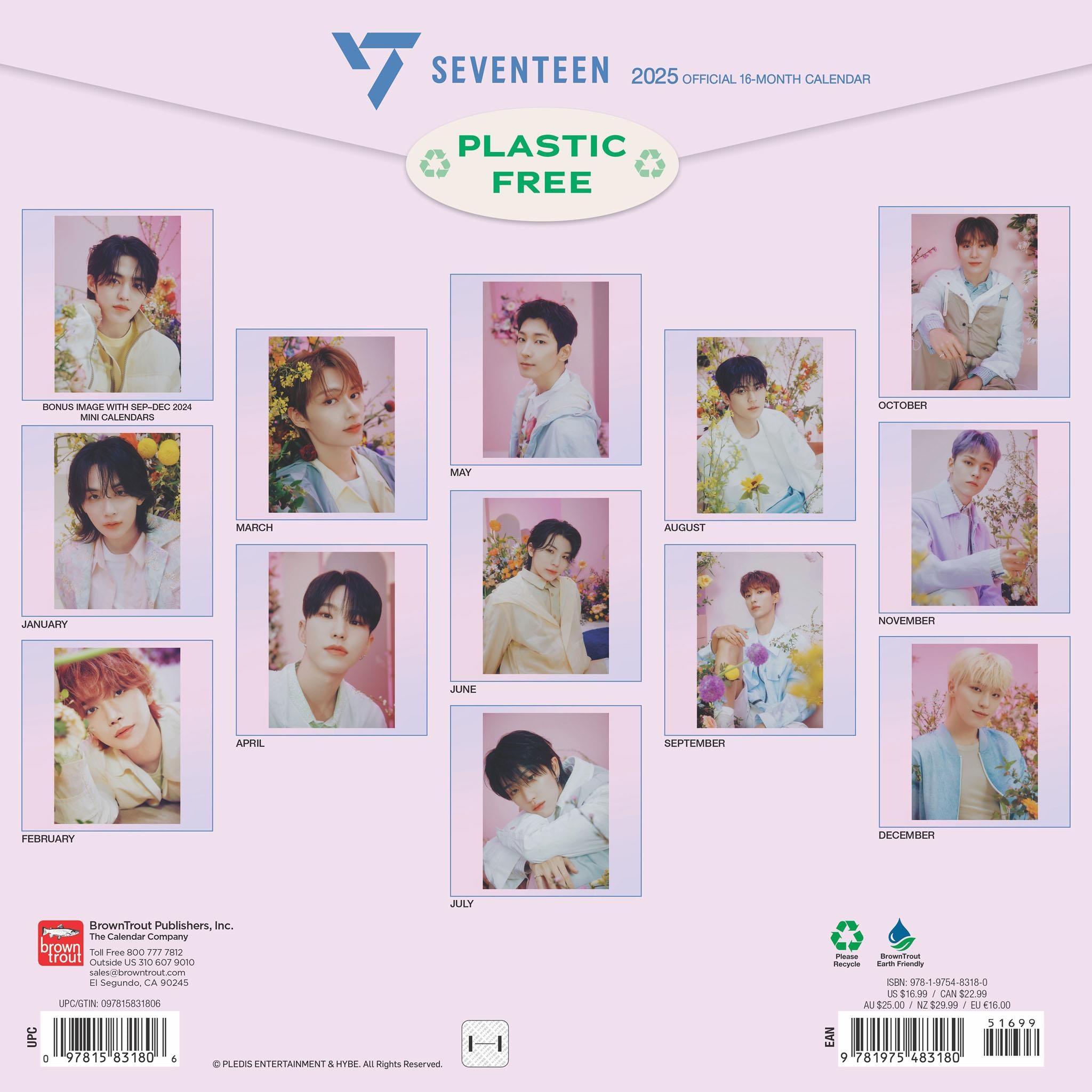 Seventeen Wall 2025 Calendar