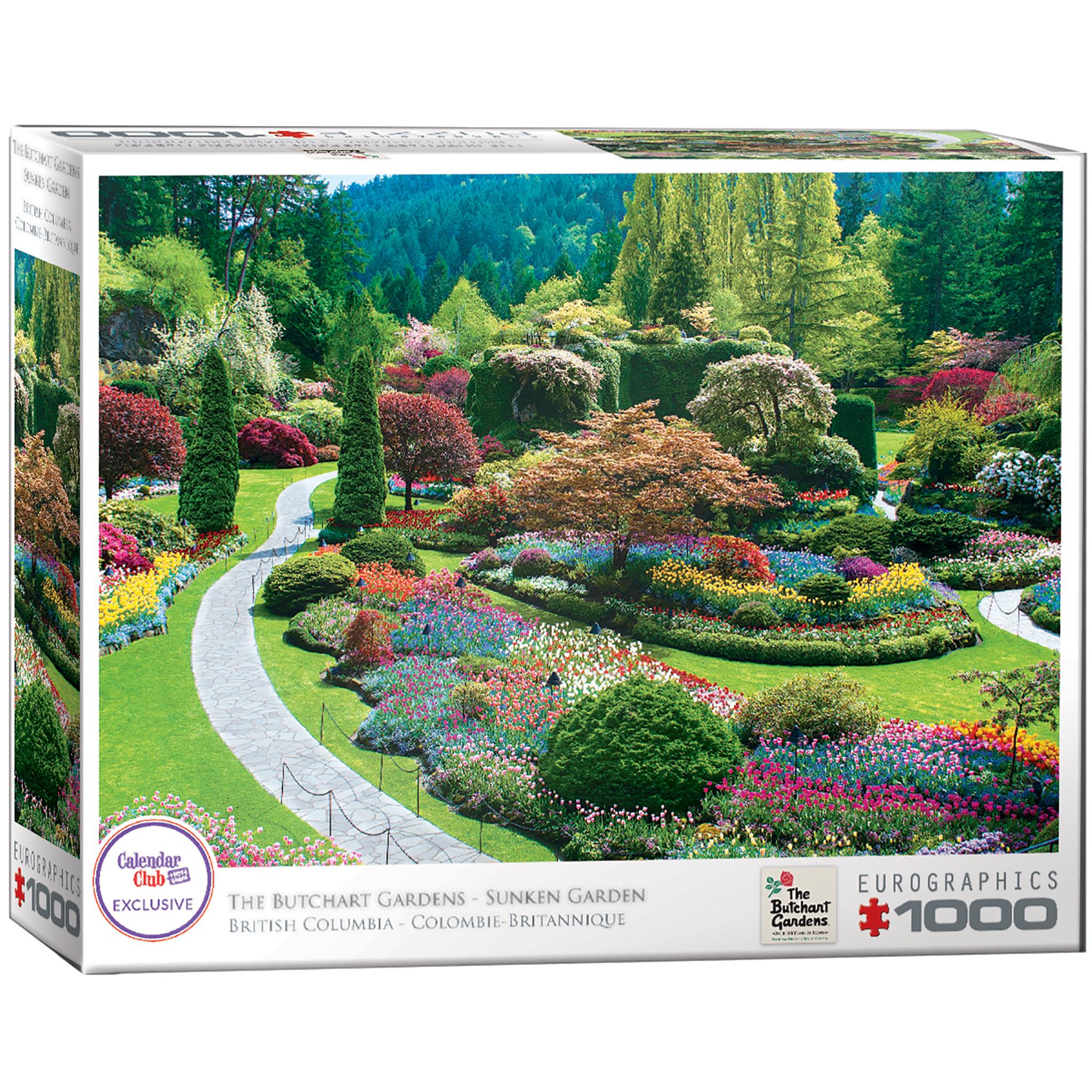 Buchart Gardens Sunken Garden Exclusive 1000 Piece Puzzle