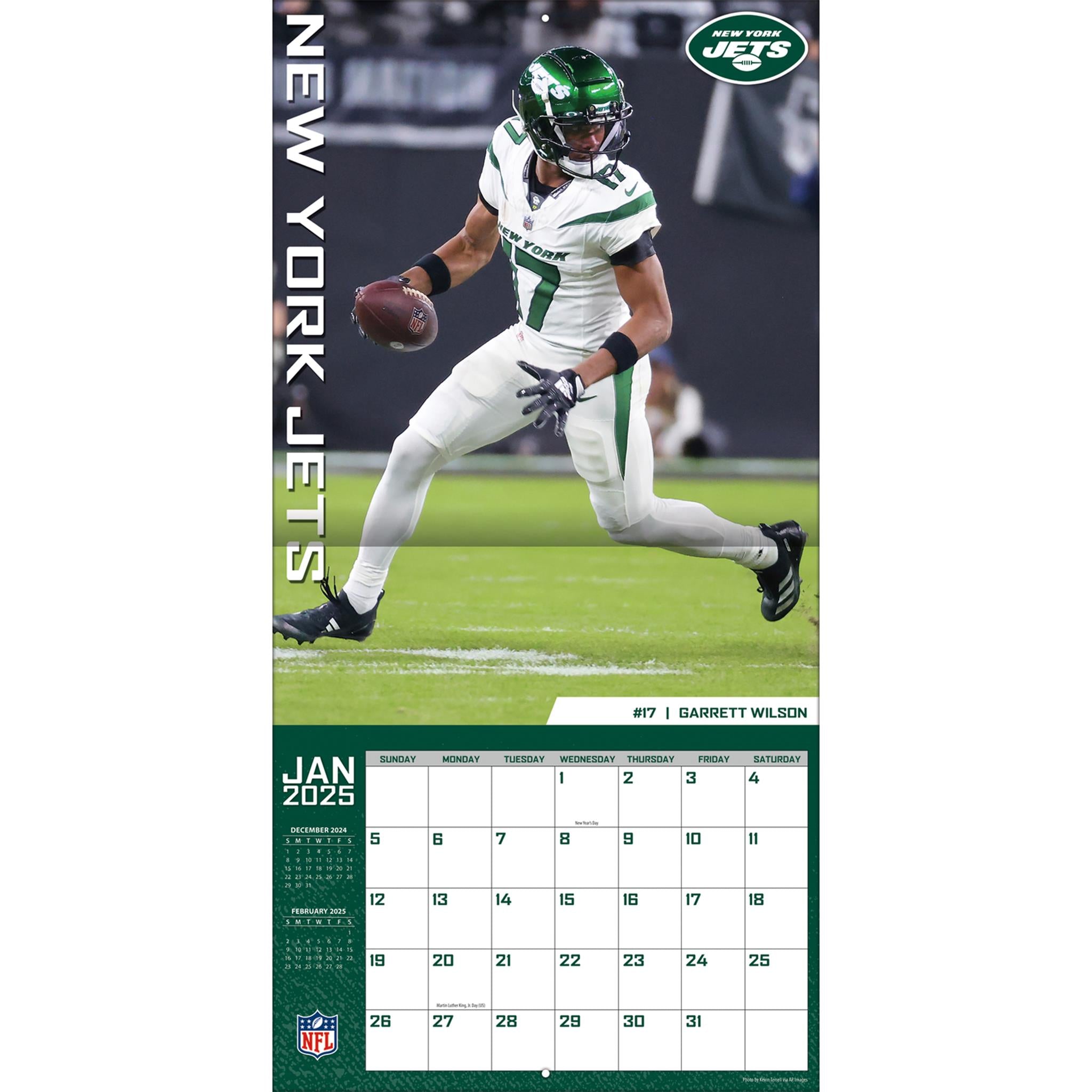 NFL New York Jets Wall 2025 Calendar - Online Exclusive