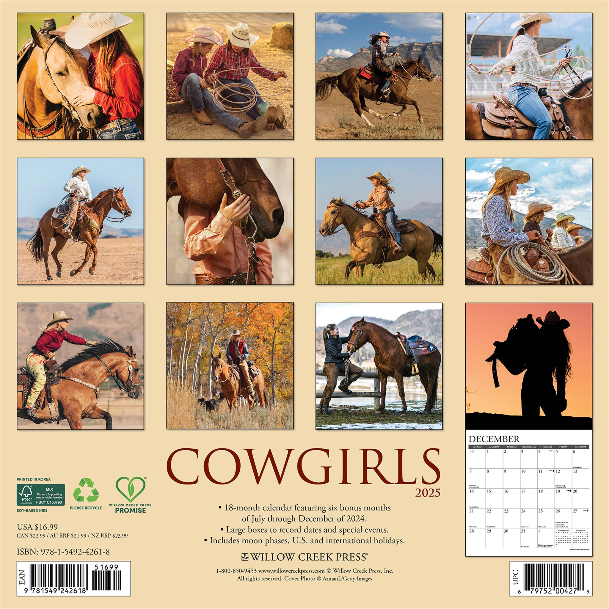 Cowgirls Wall 2025 Calendar - Online Exclusive