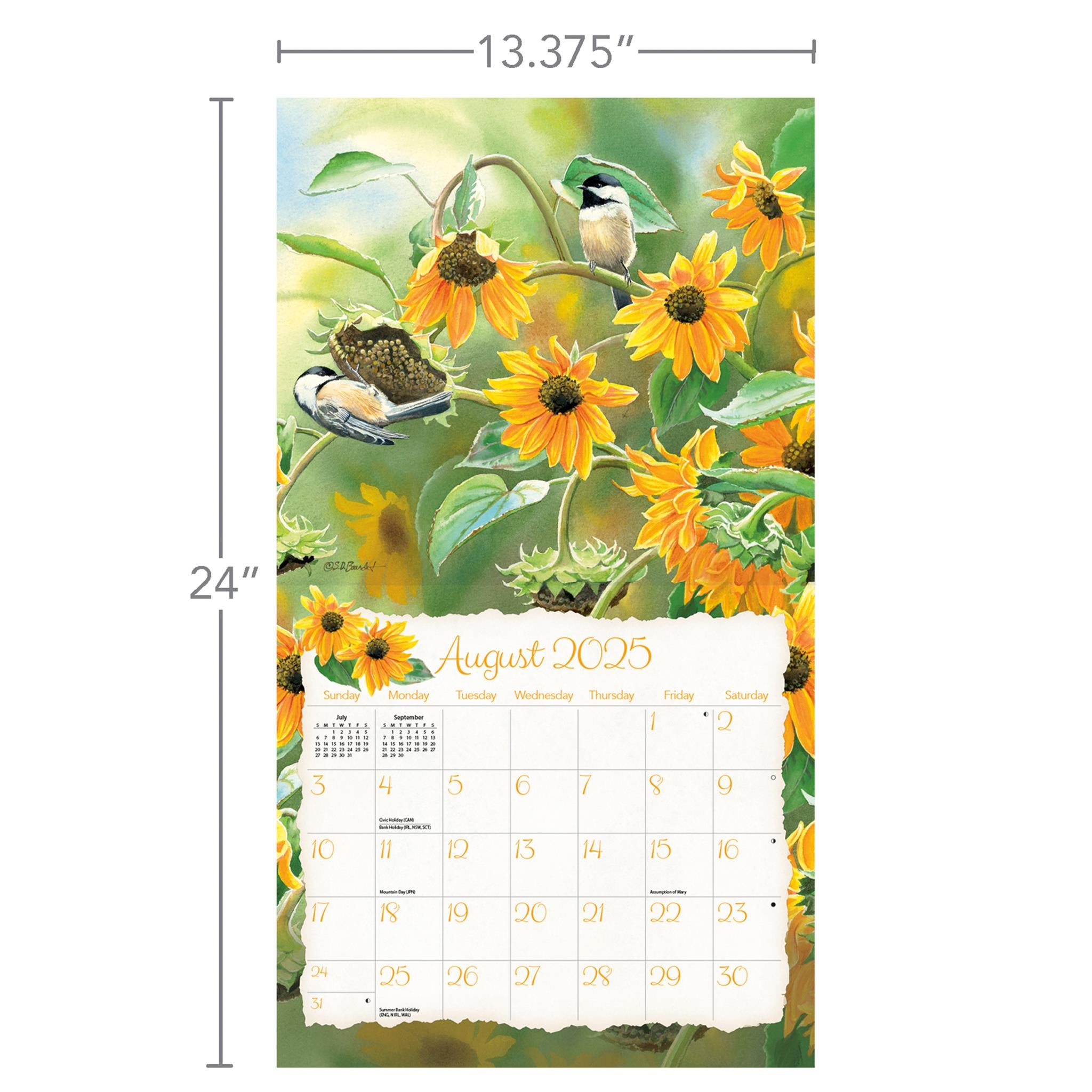 Songbirds Wall 2025 Calendar