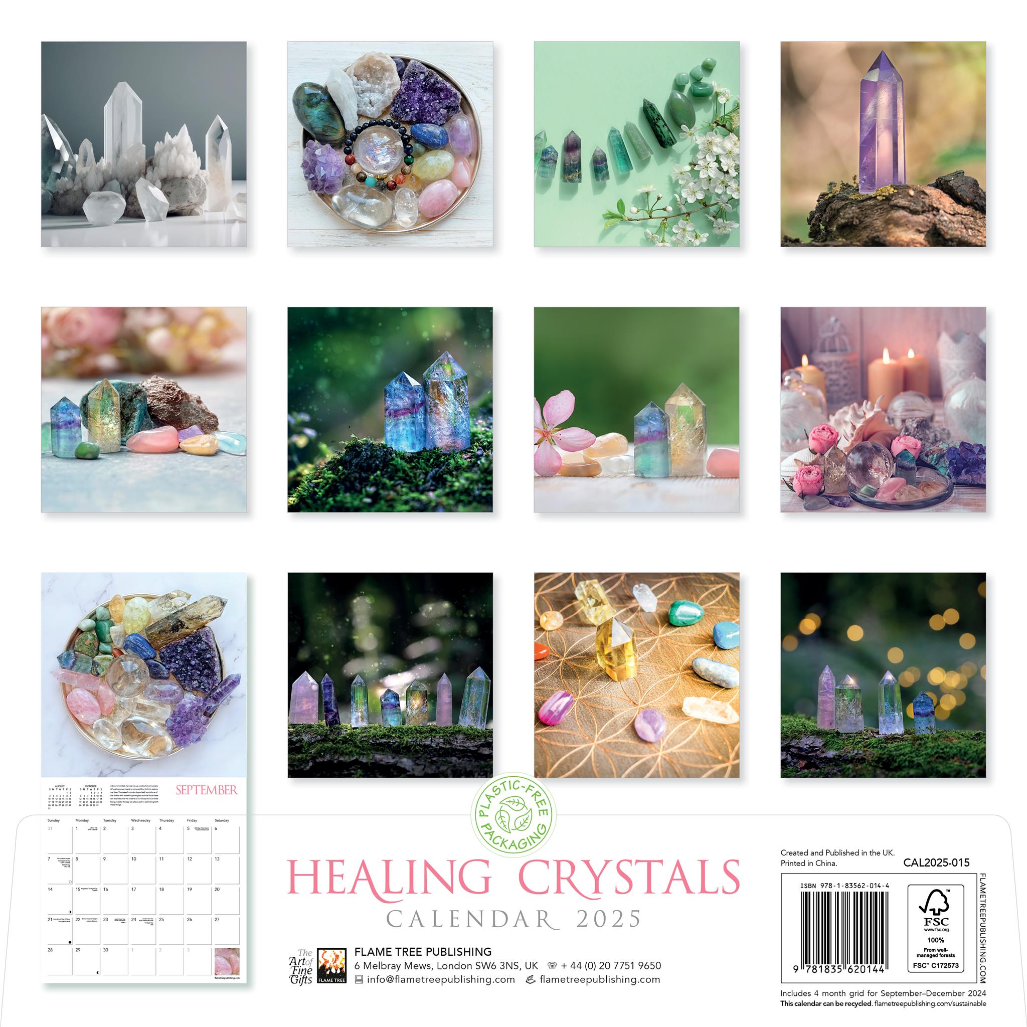 Healing Crystals Wall 2025 Calendar - Online Exclusive