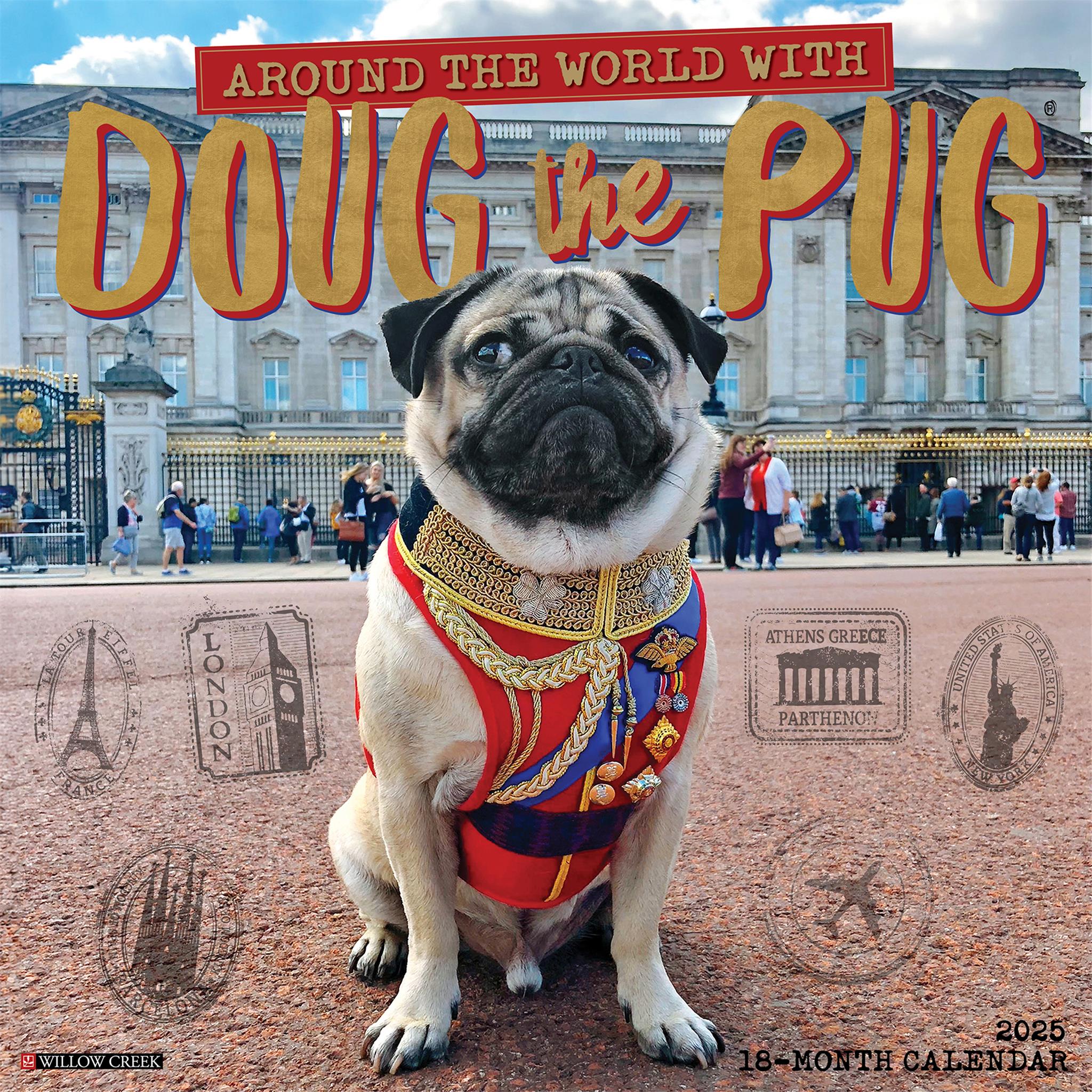 Doug The Pug Wall 2025 Calendar