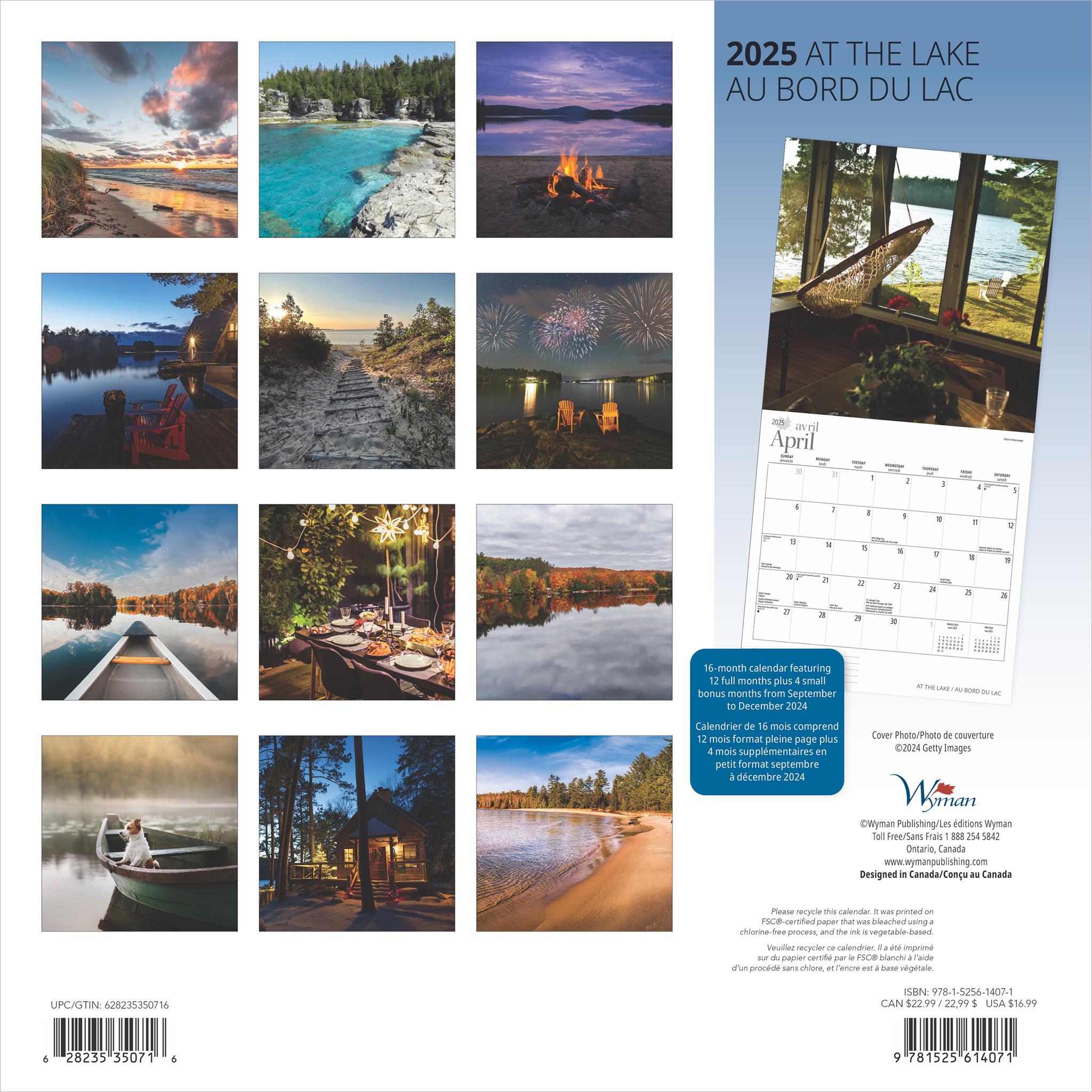 At The Lake Wall 2025 Calendar