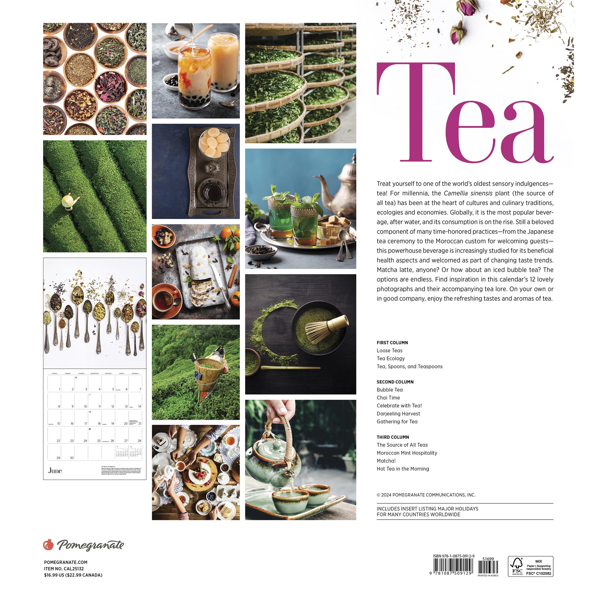 Tea Wall 2025 Calendar - Online Exclusive