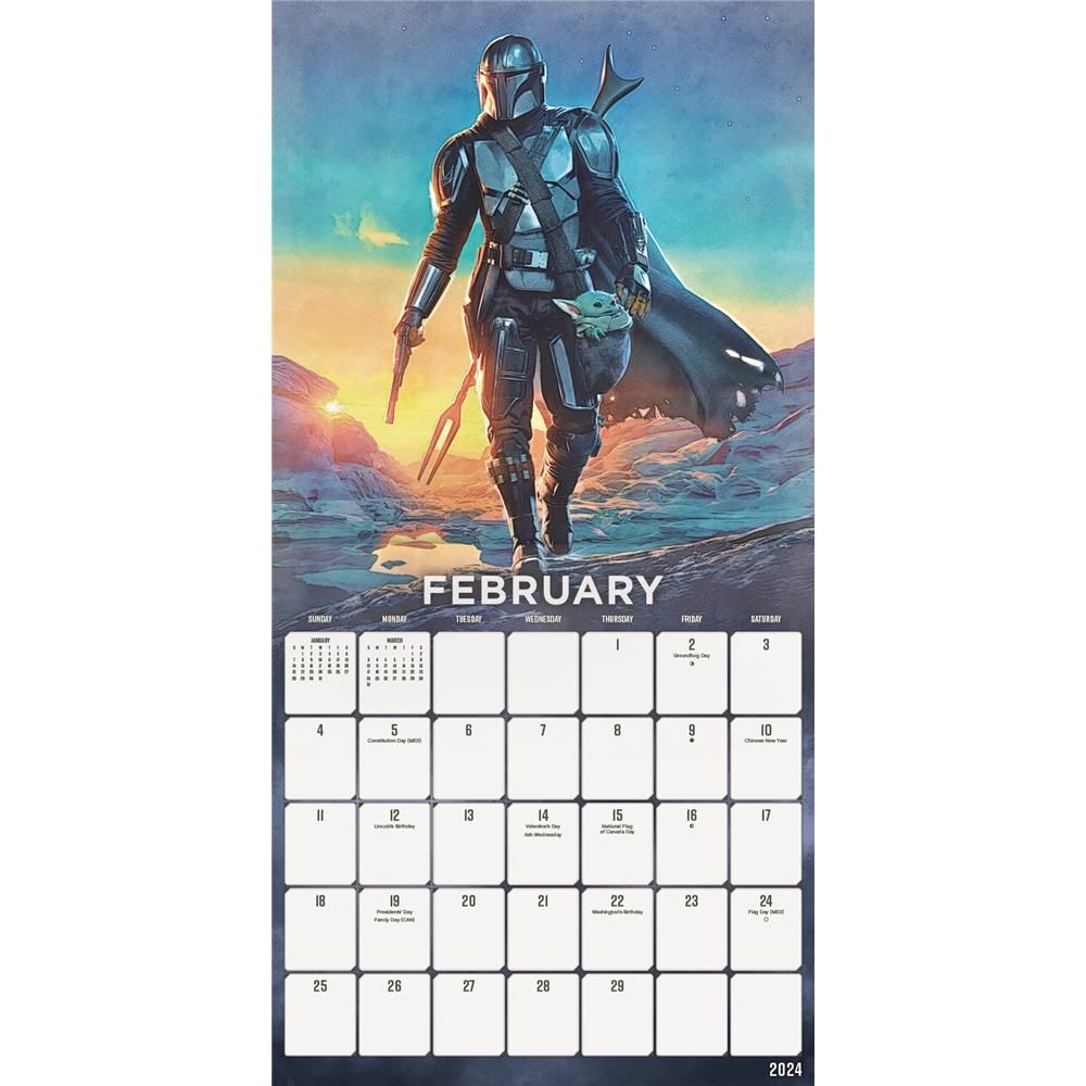 9781438897448 Star Wars Mandalorian 2024 Exclusive Wall Calendar with Decal  Trends International - Calendar Club