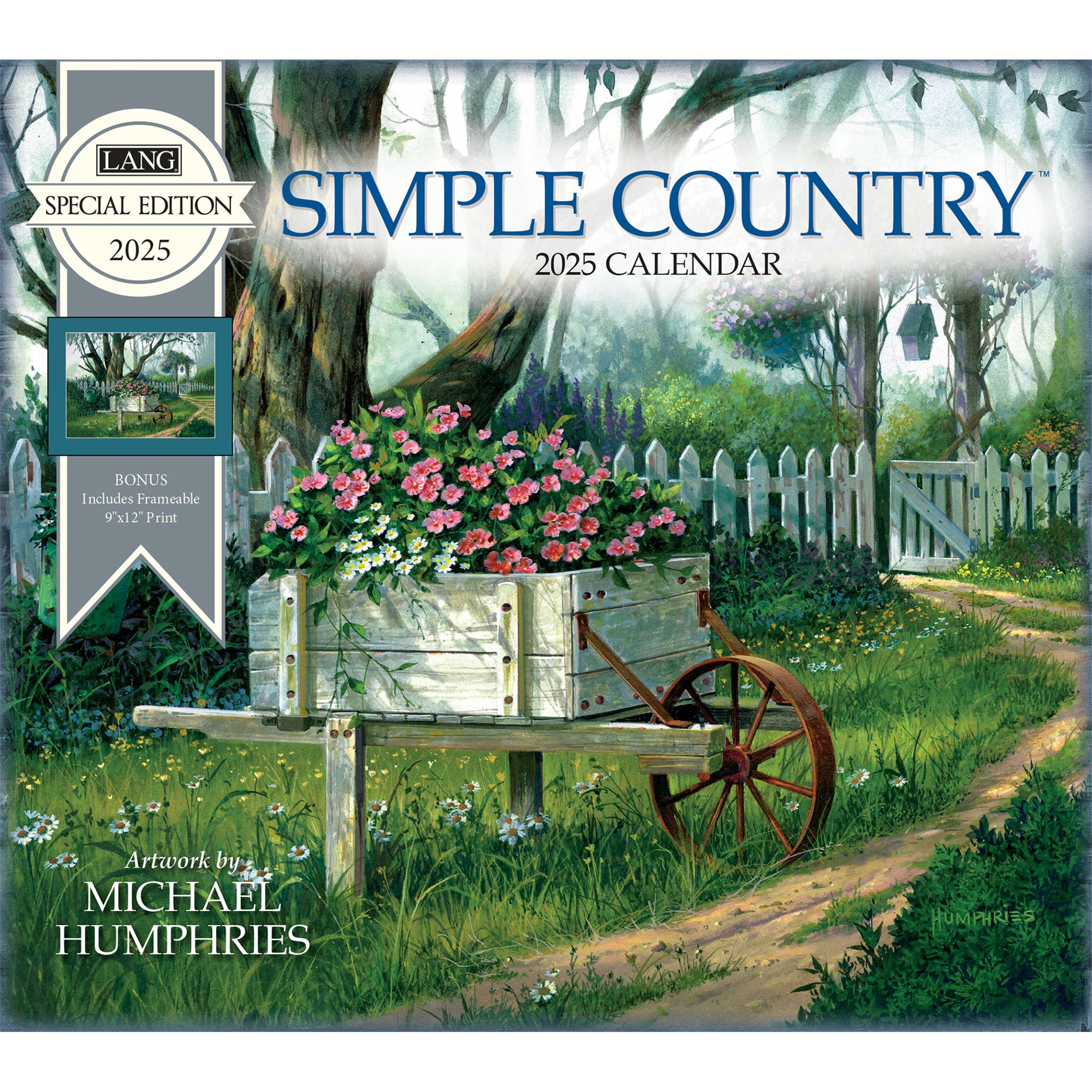 Simple Country Special Edition with Print Wall 2025 Calendar - Online Exclusive