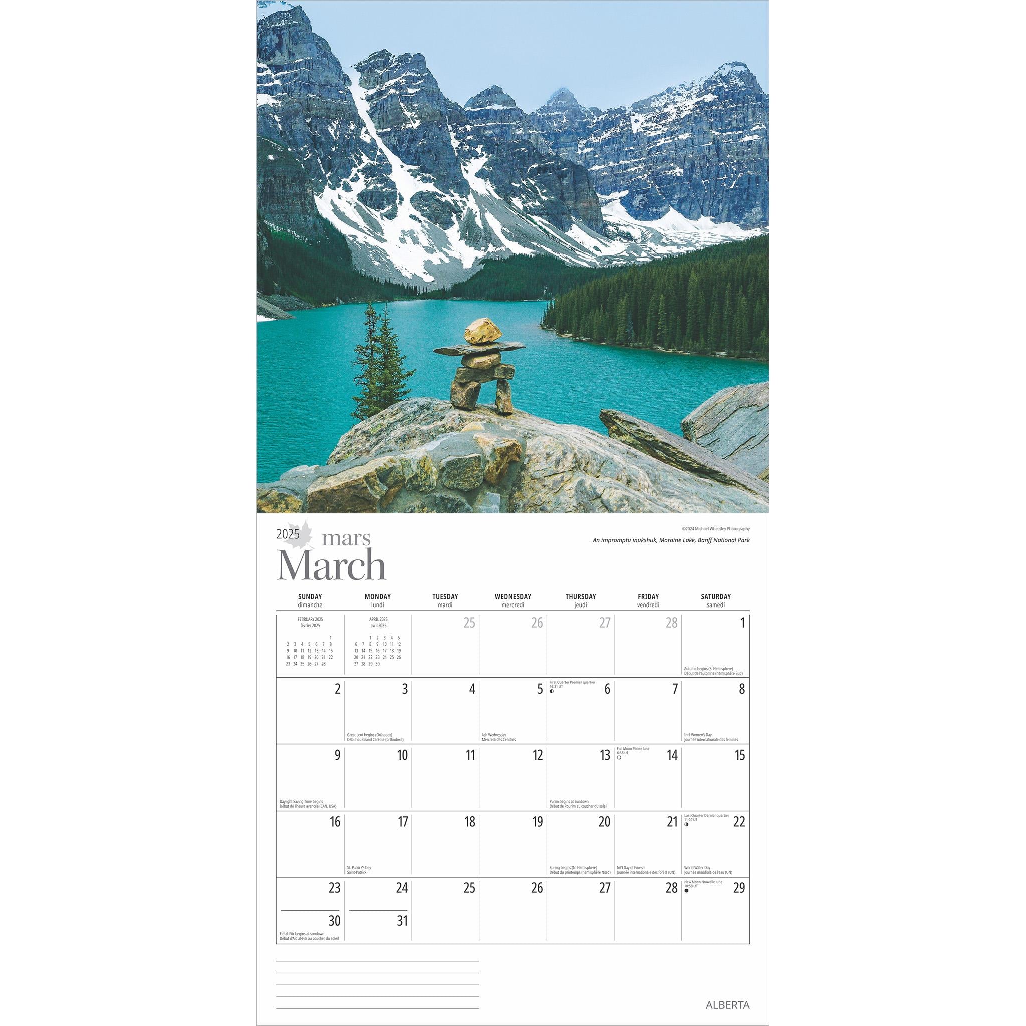 Alberta Wall 2025 Calendar