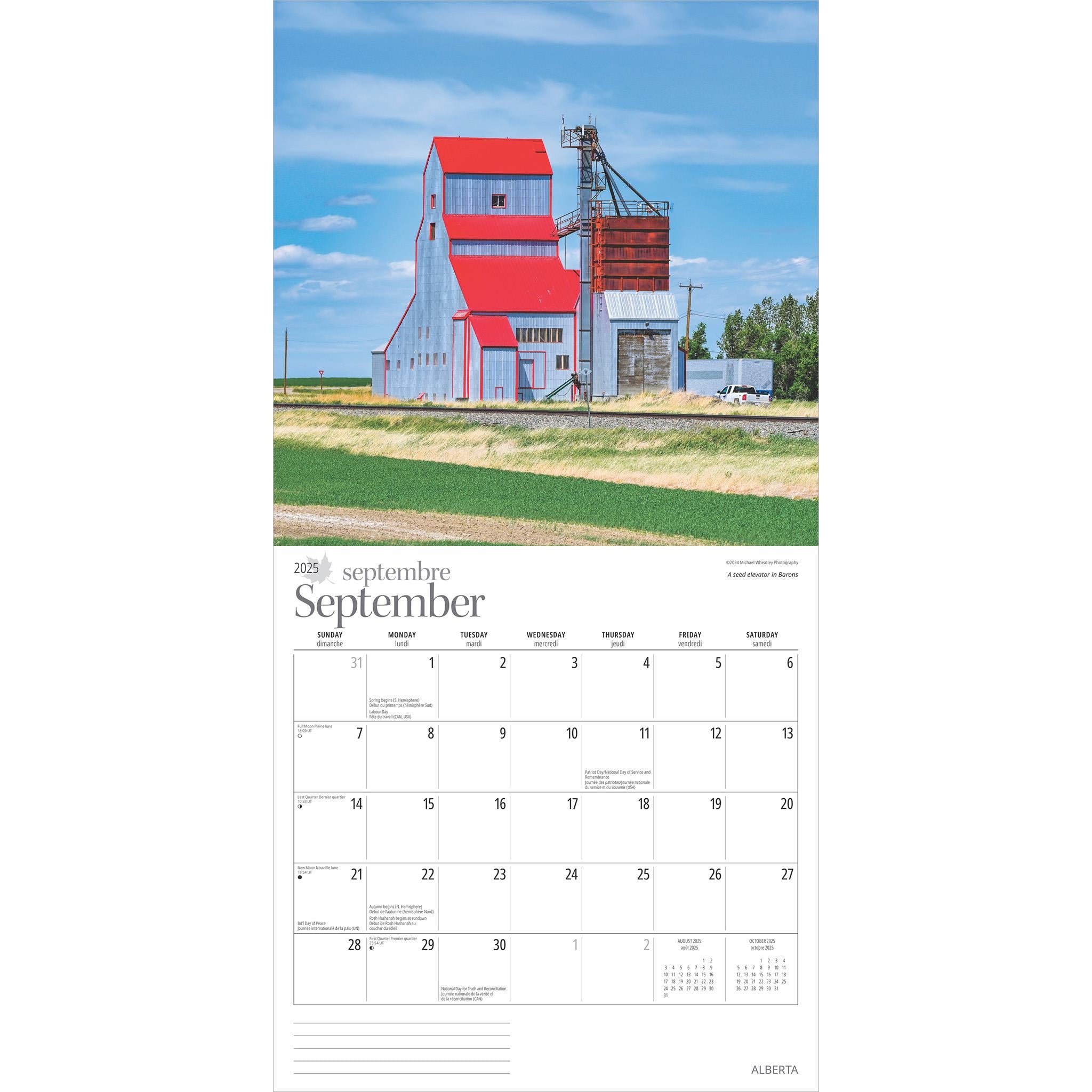 Alberta Wall 2025 Calendar