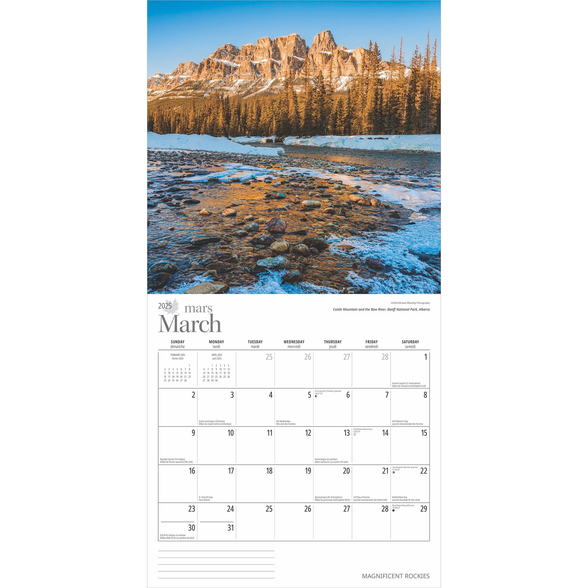 Magnificent Rockies Wall 2025 Calendar