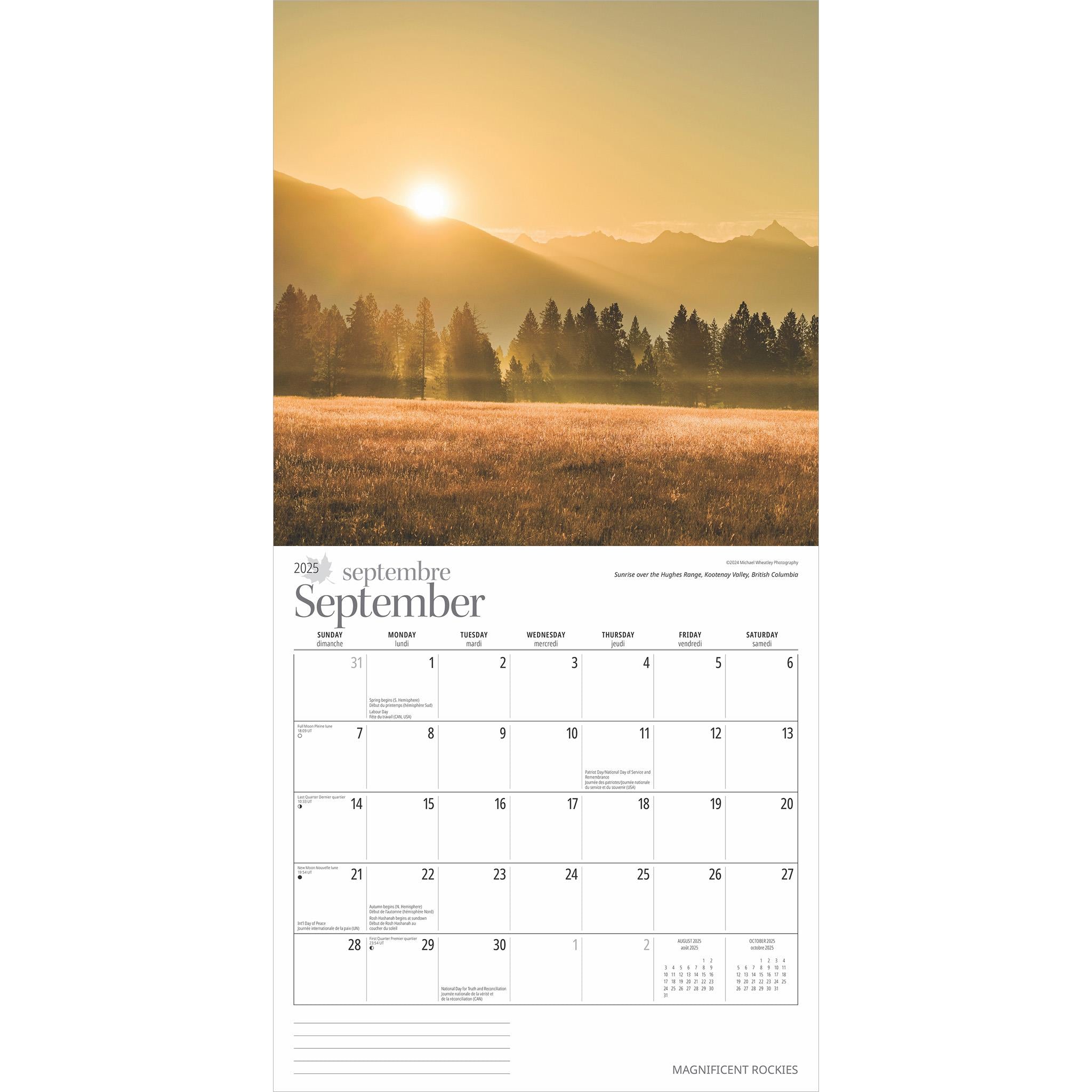 Magnificent Rockies Wall 2025 Calendar