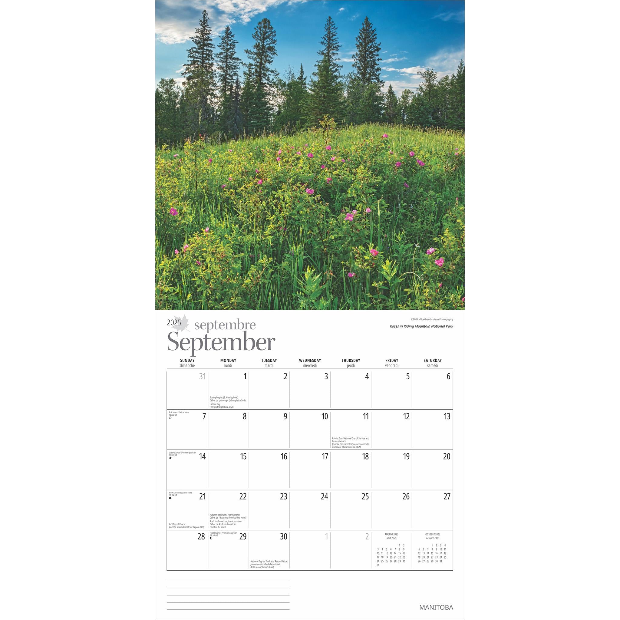 Manitoba Wall 2025 Calendar