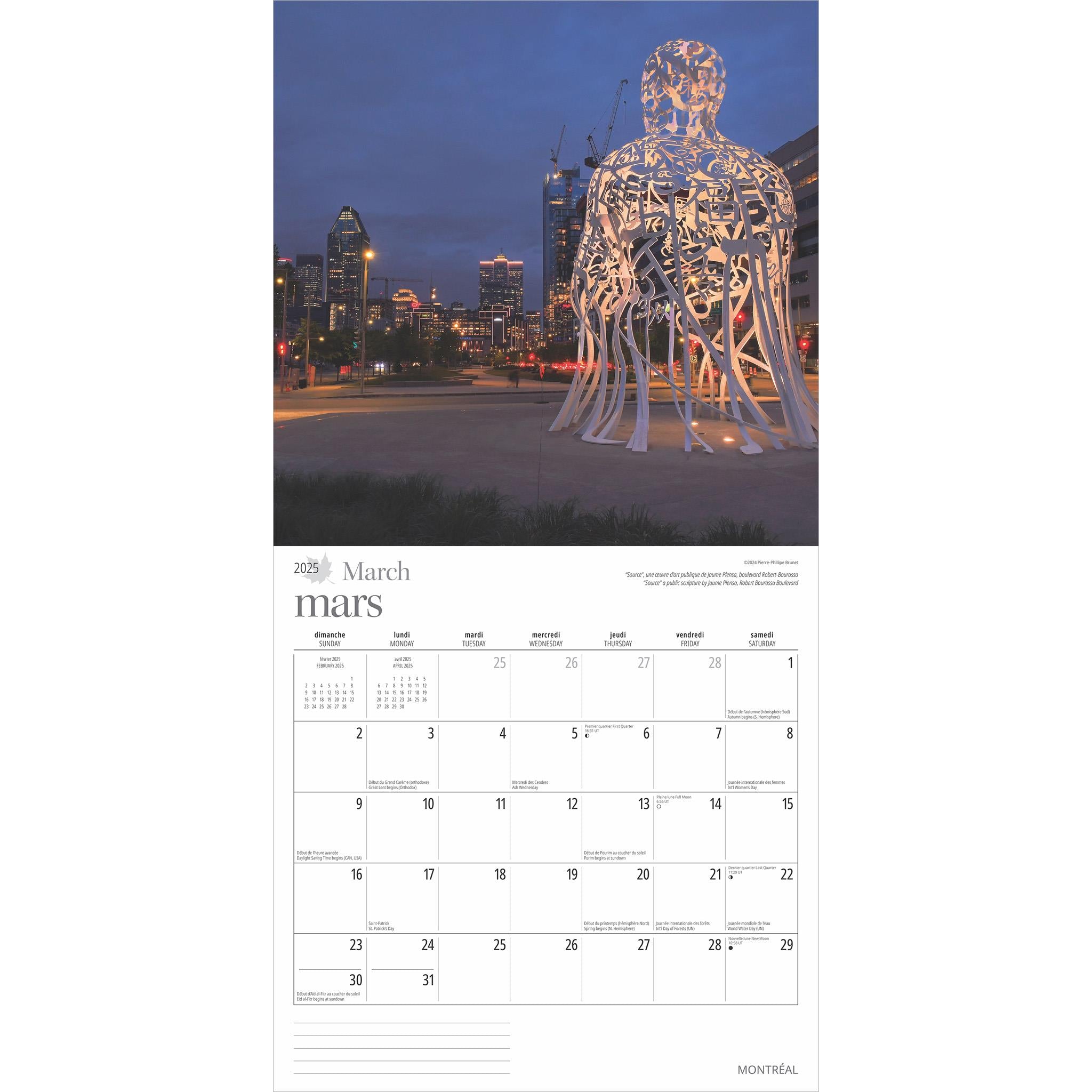 Montreal Wall 2025 Calendar