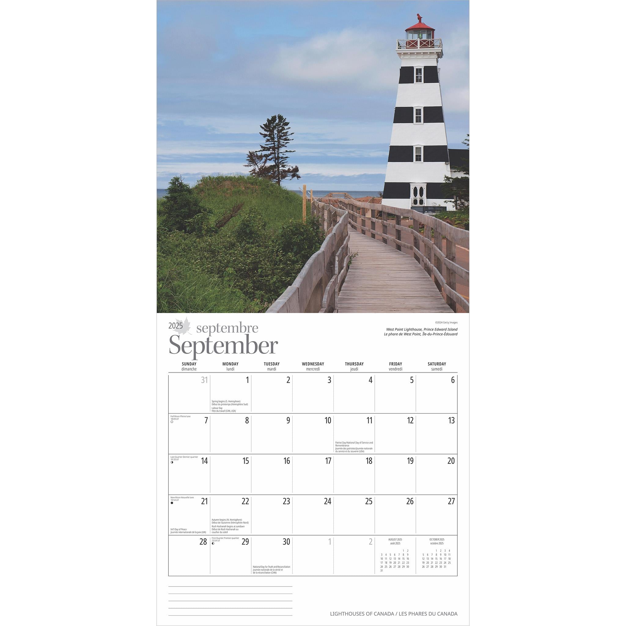 Lighthouses Of Canada Wall 2025 Calendar