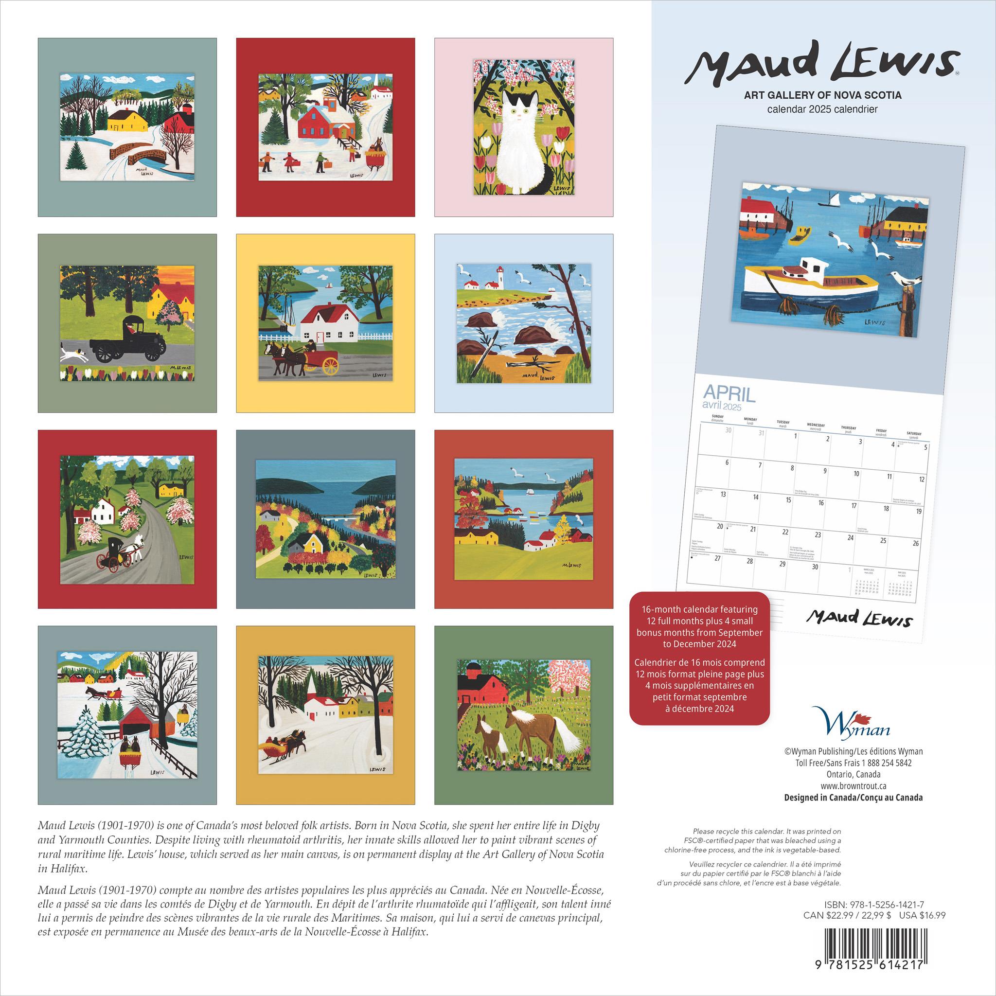 Maud Lewis Wall 2025 Calendar