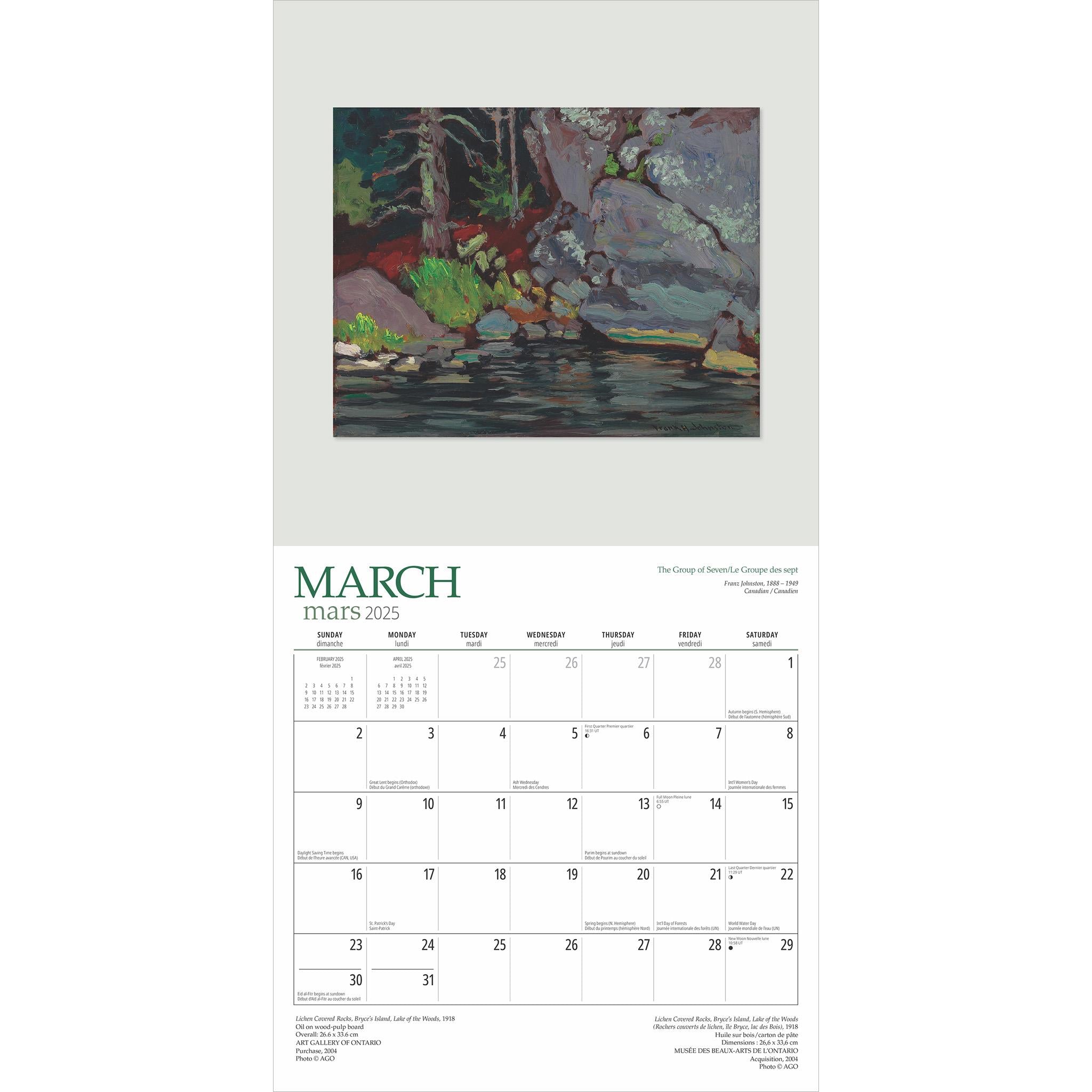 Group Of Seven Ago Wall 2025 Calendar