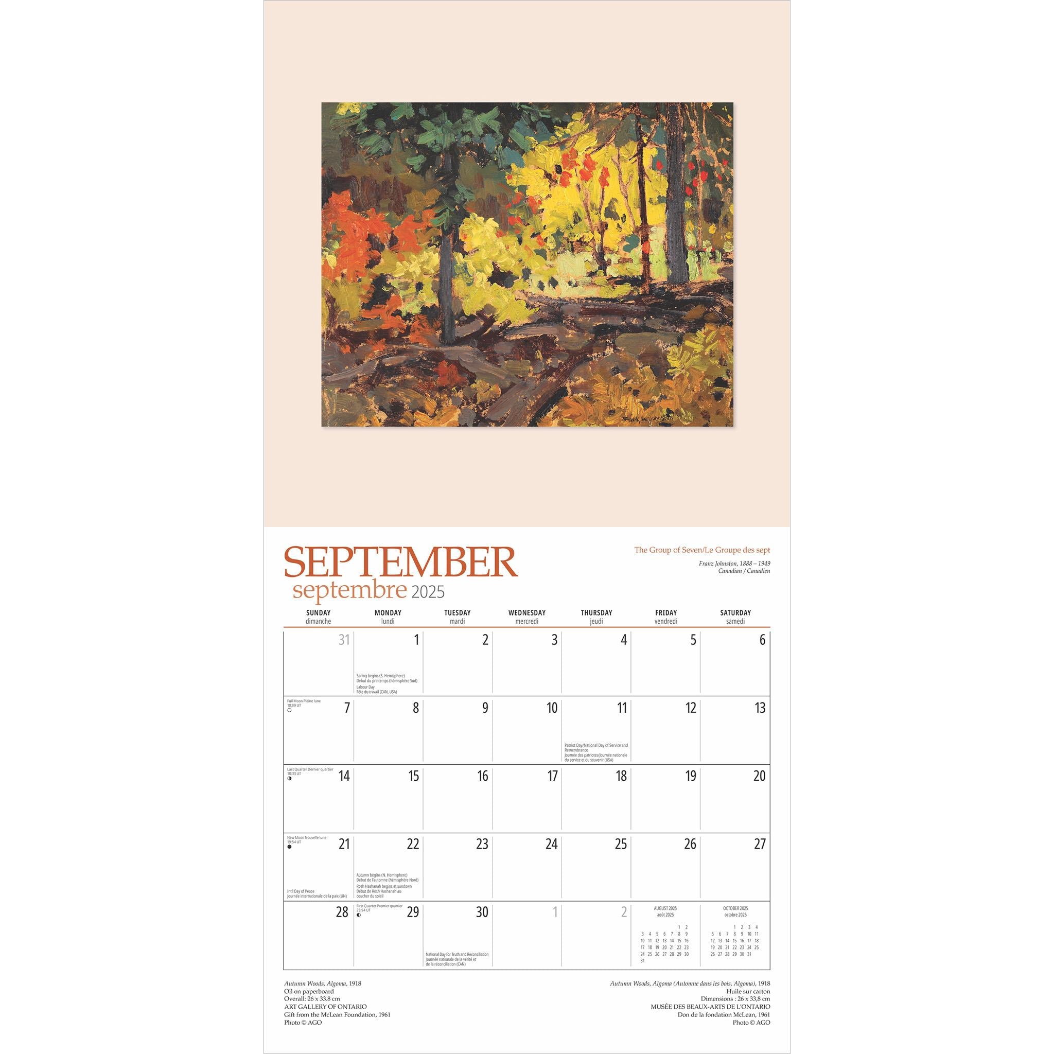 Group Of Seven Ago Wall 2025 Calendar